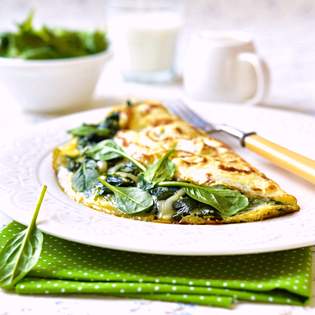 Recipe preview Egg Omelette Stuffed with Spinach and Cheese