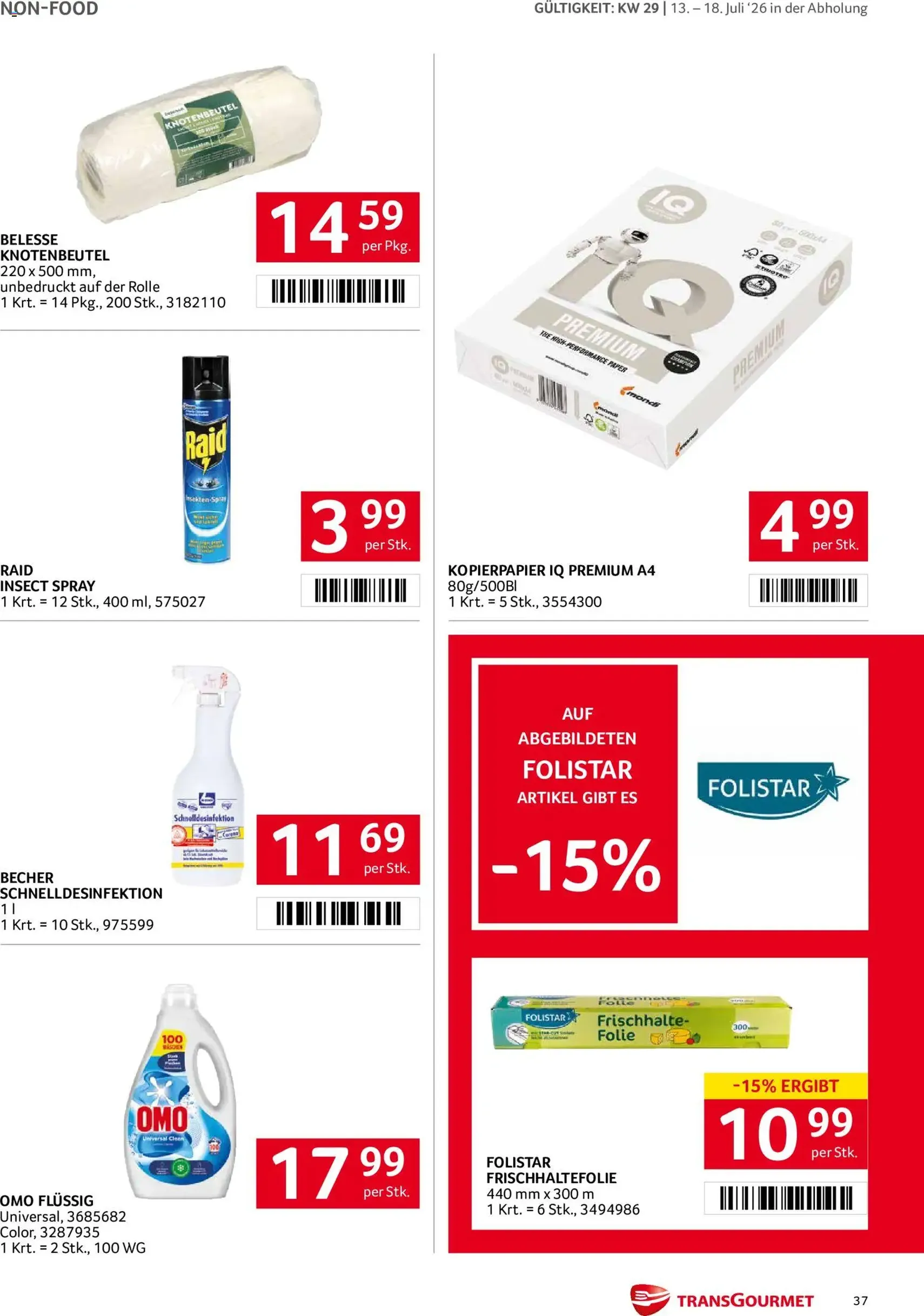 Transgourmet Flugblatt - Gültiger Prospekt ab 13.07.2026, Seite 37 von insgesamt 44