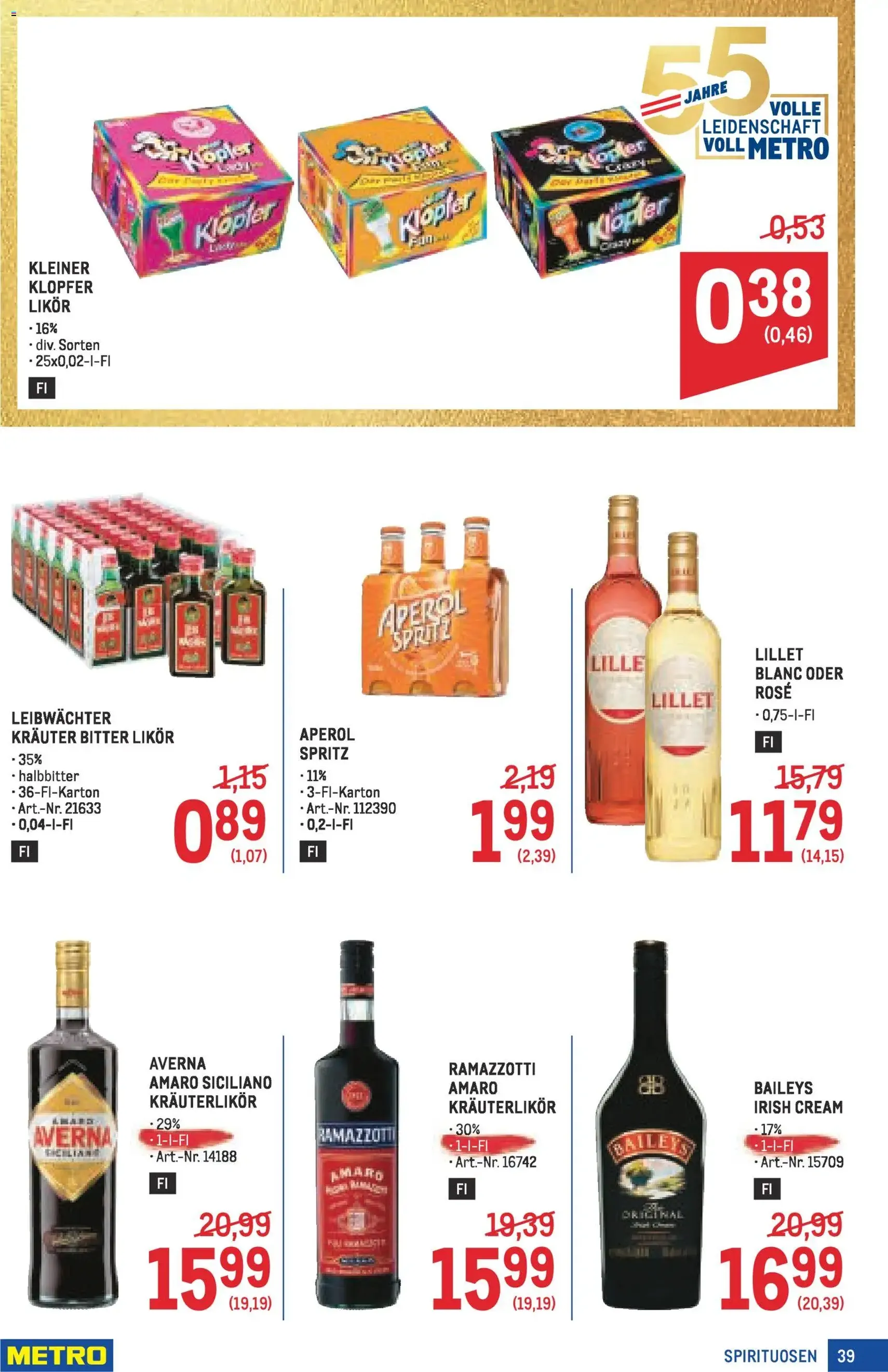 Metro angebote Profi - Gültiger Prospekt ab 05.03.2026, Seite 39 von insgesamt 72
