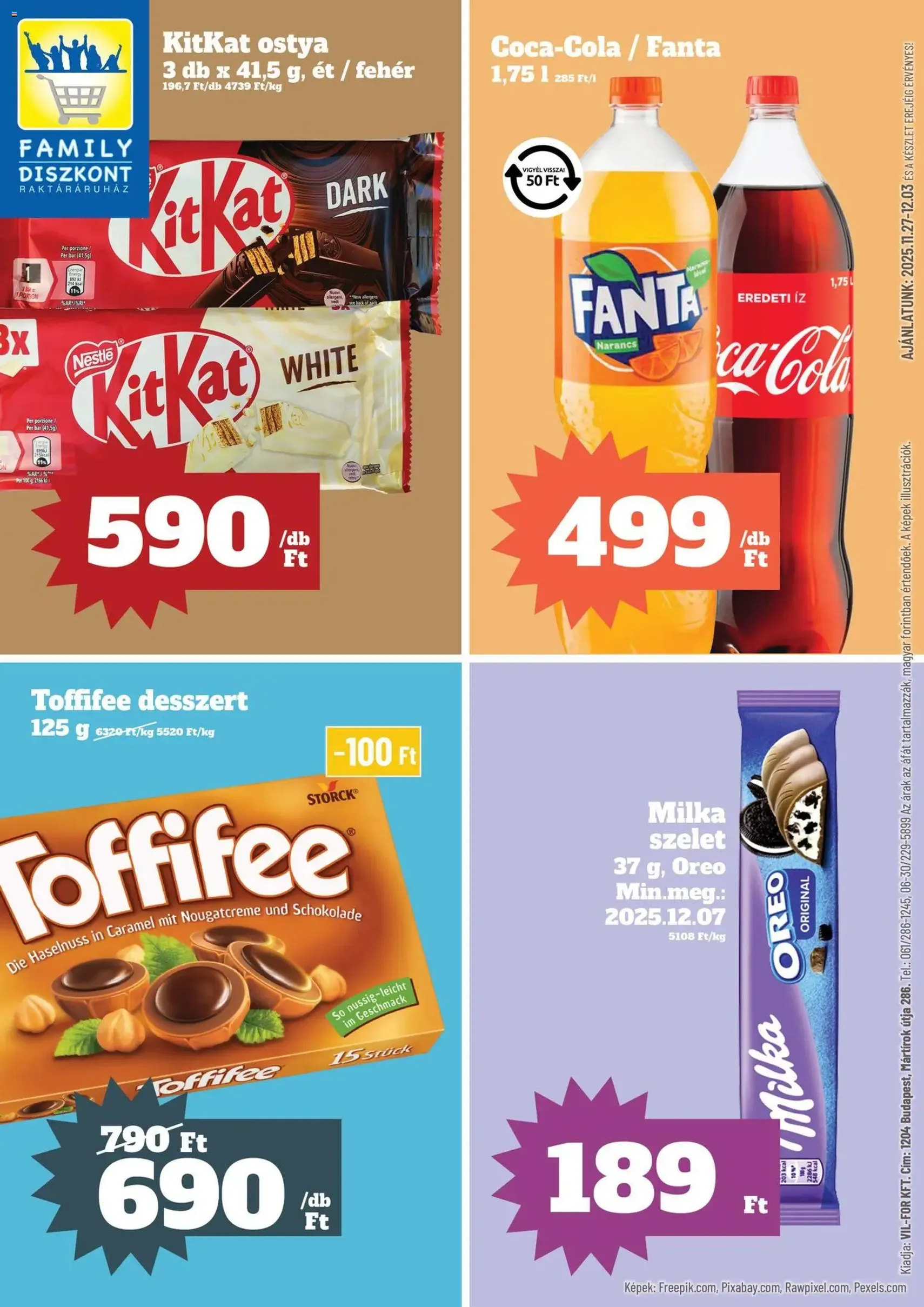 Family Diszkont Akciós újság - 2025.11.27. érvényes szórólap 1 oldal 31 oldalból