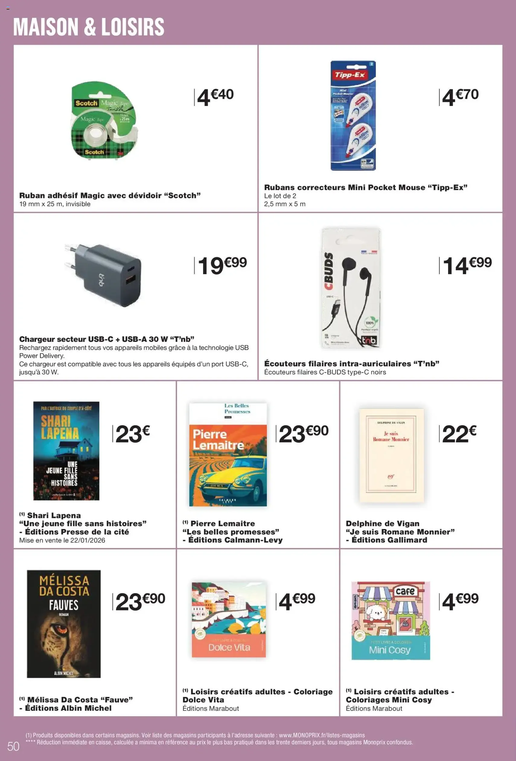 Monoprix catalogue - brochure valable à partir du 20/01/2026, page 50 sur 52