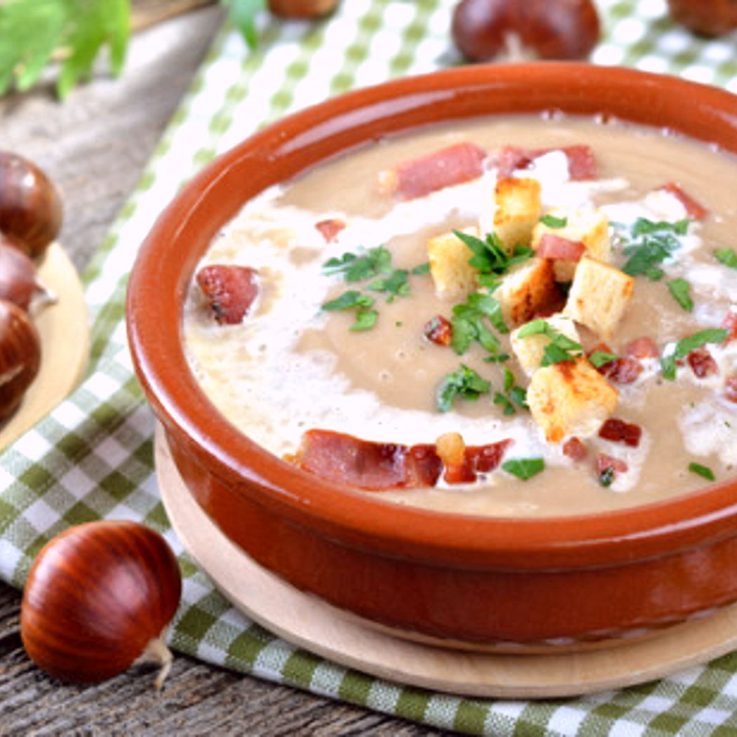 Zuppa invernale di castagne