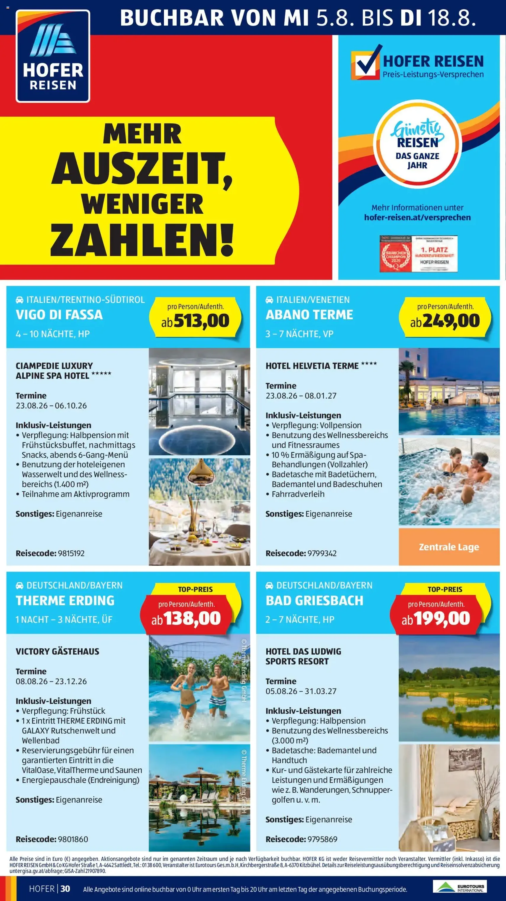 Hofer Flugblatt - Gültiger Prospekt ab 07.08.2026, Seite 44 von insgesamt 47