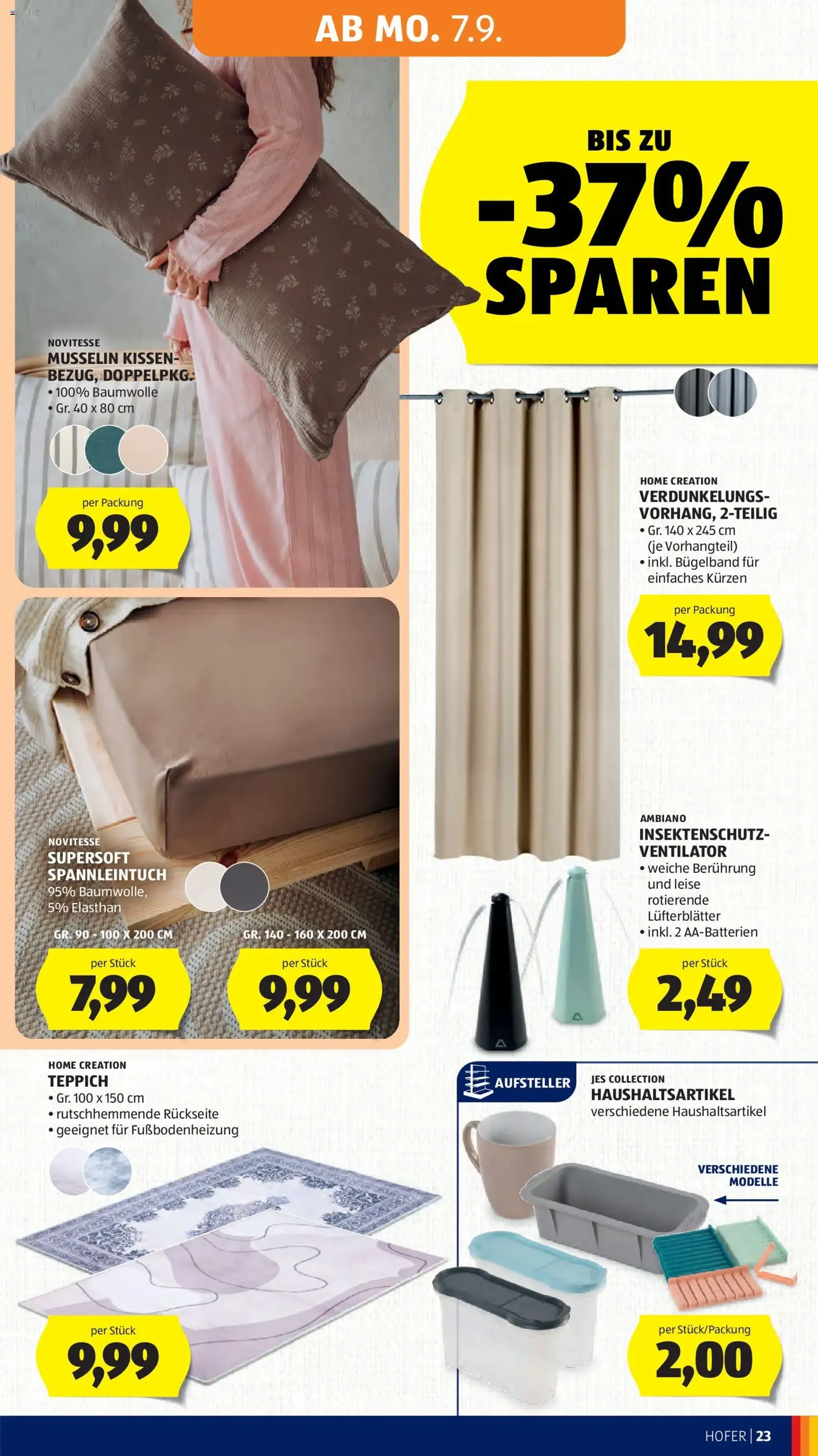 Hofer Flugblatt - Gültiger Prospekt ab 04.09.2026, Seite 31 von insgesamt 44