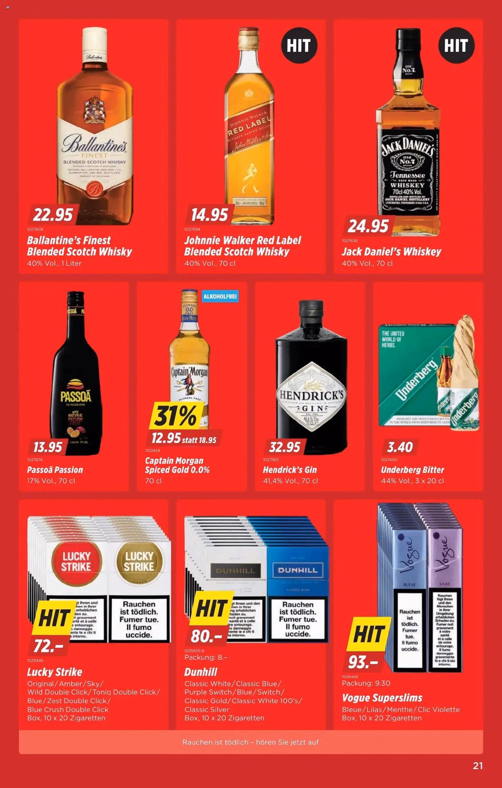 Denner Aktionen - Gültiger Prospekt ab 04.11.2025, Seite 21 von insgesamt 24