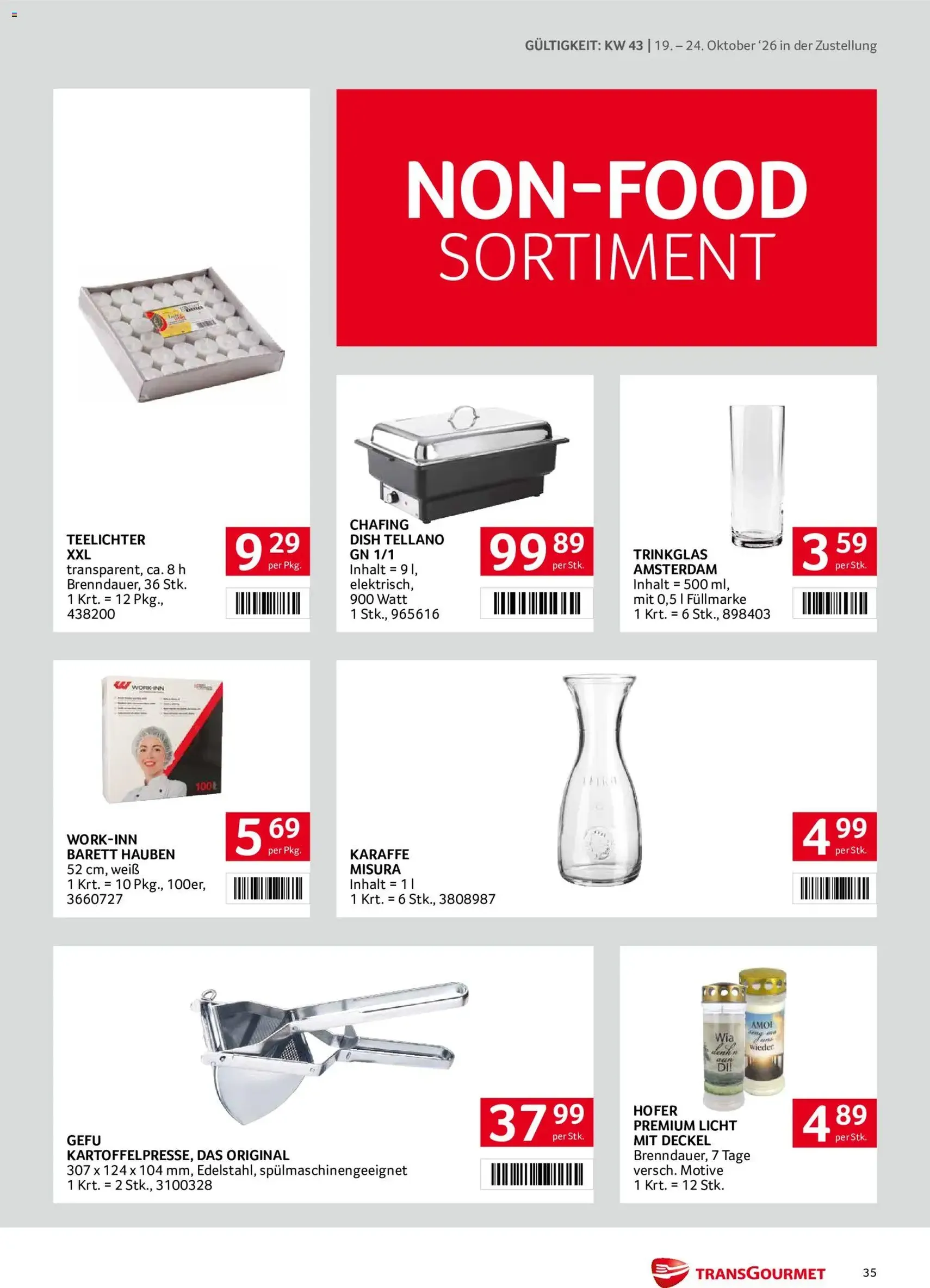 Transgourmet Flugblatt - Gültiger Prospekt ab 19.10.2026, Seite 35 von insgesamt 40
