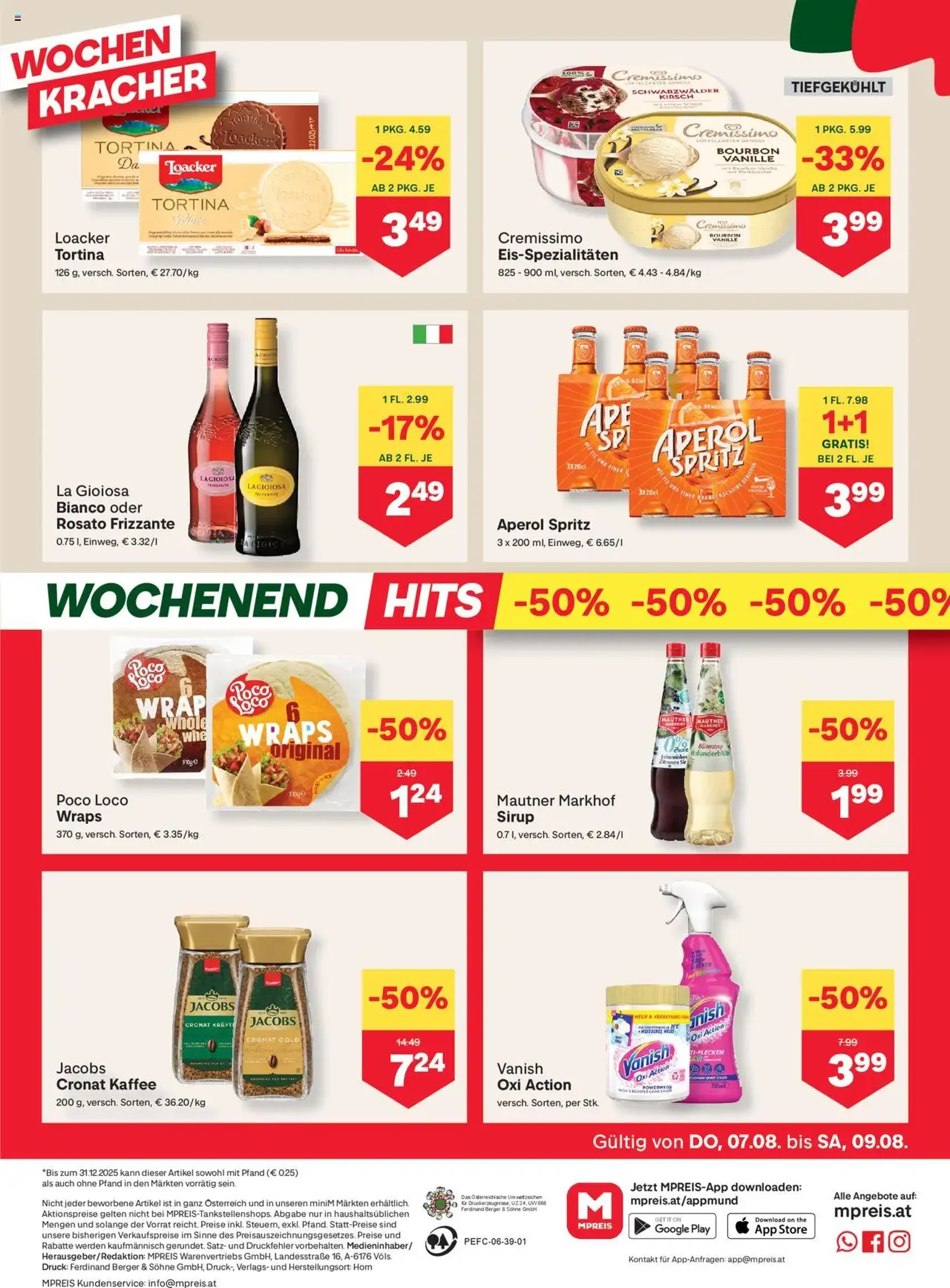 MPREIS Flugblatt - Gültiger Prospekt ab 07.08.2025, Seite 12 von insgesamt 12