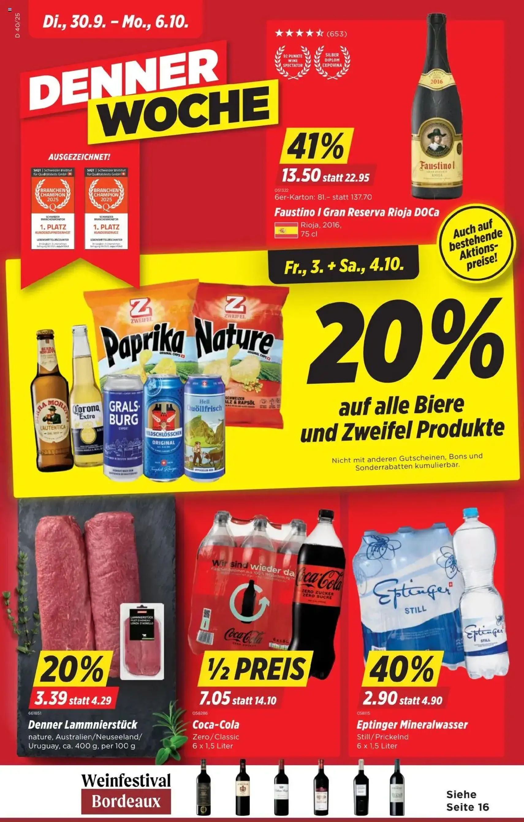 Denner Aktionen - Gültiger Prospekt ab 30.09.2025, Seite 1 von insgesamt 24