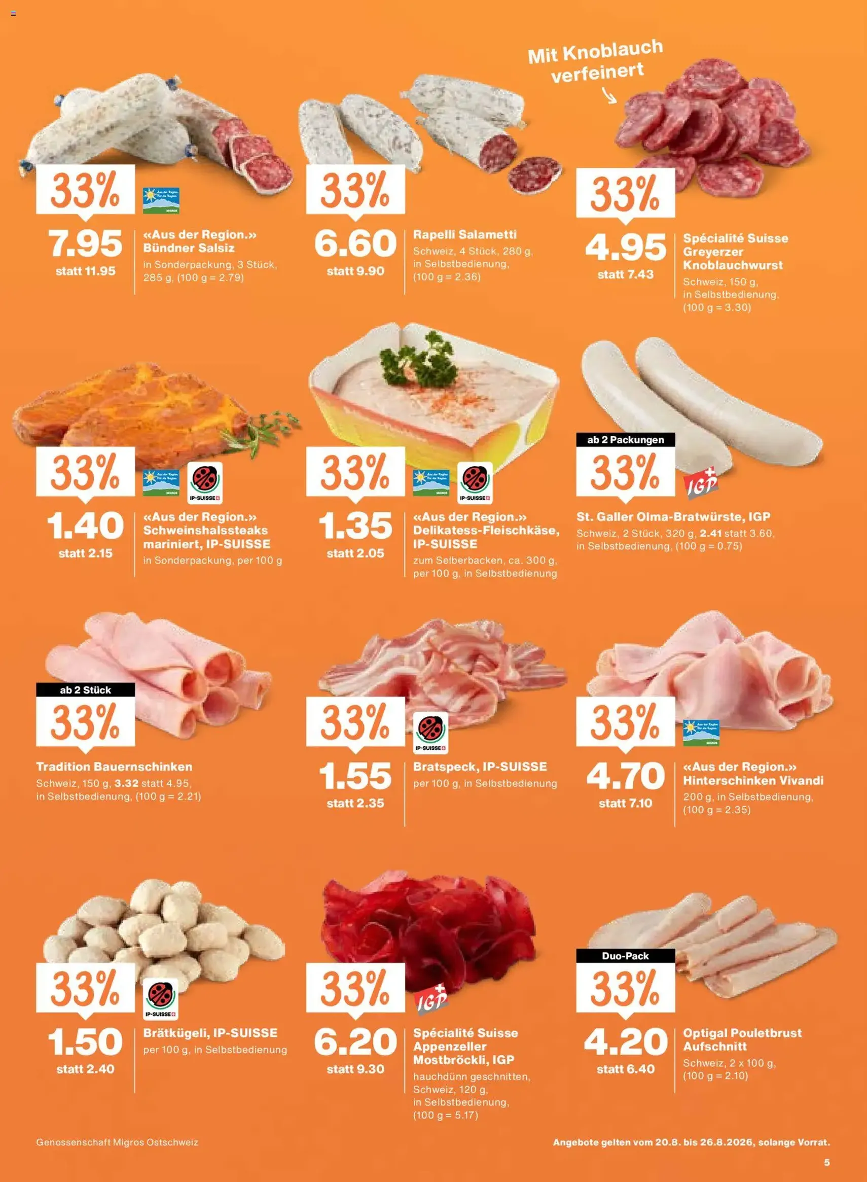 Migros aktionen - Gültiger Prospekt ab 20.08.2026, Seite 5 von insgesamt 20
