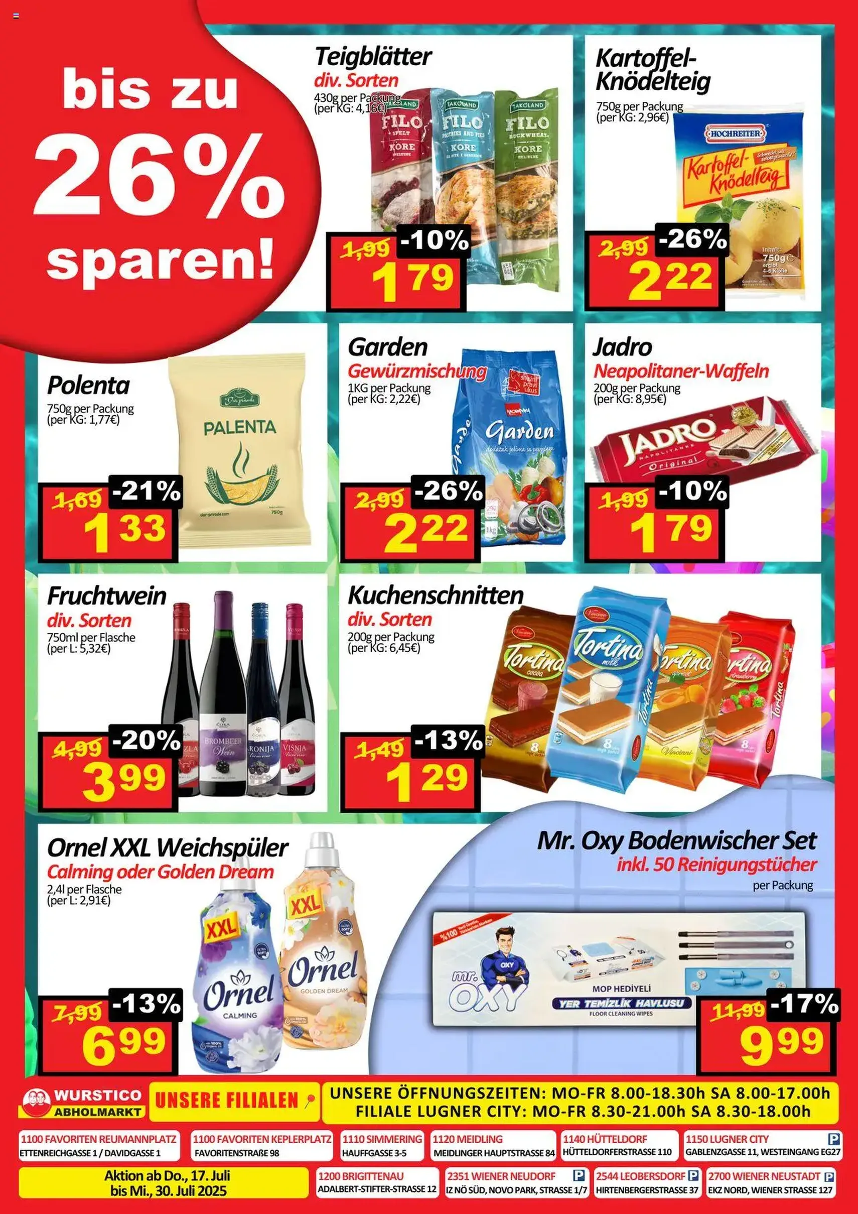 Wurstico Abholmarkt Flugblatt - Gültiger Prospekt ab 17.07.2025, Seite 4 von insgesamt 4