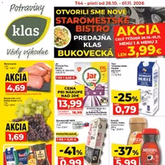 Klas leták - náhľad letáku platný od 26.10.2026
