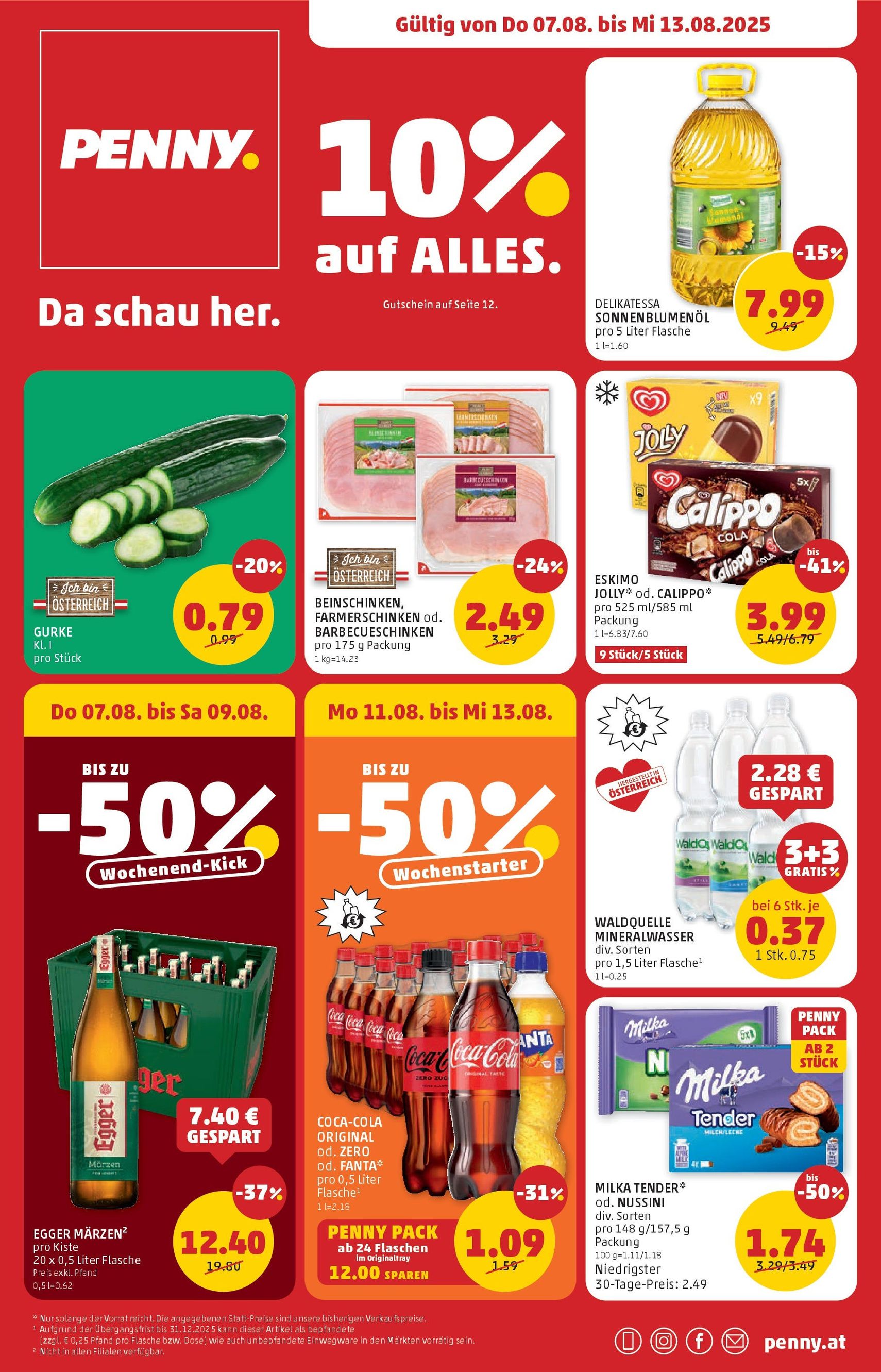 Penny Markt Flugblatt - Gültiger Prospekt ab 07.08.2025, Seite 1 von insgesamt 24