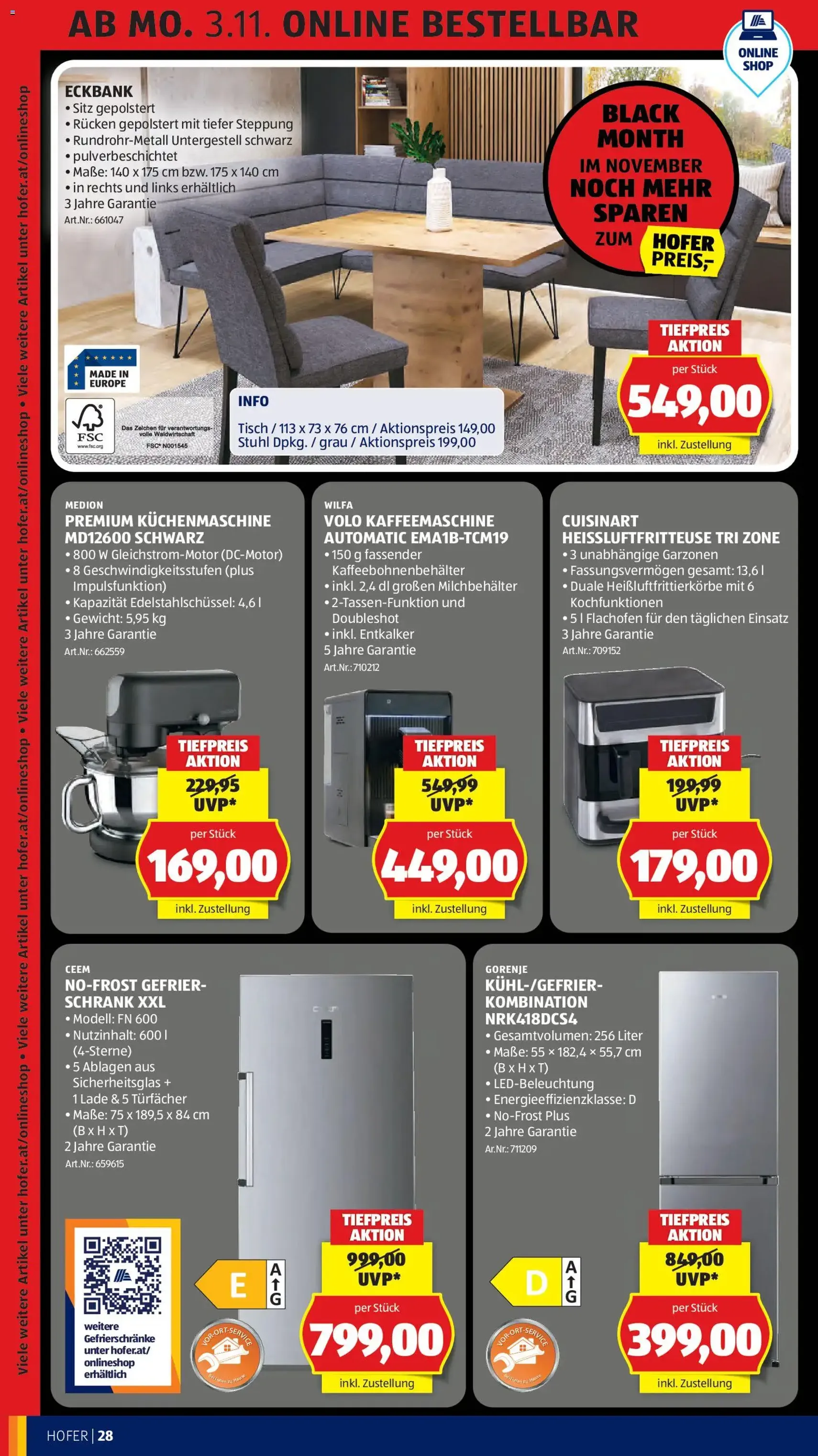 Hofer Flugblatt - Gültiger Prospekt ab 30.10.2025, Seite 32 von insgesamt 45