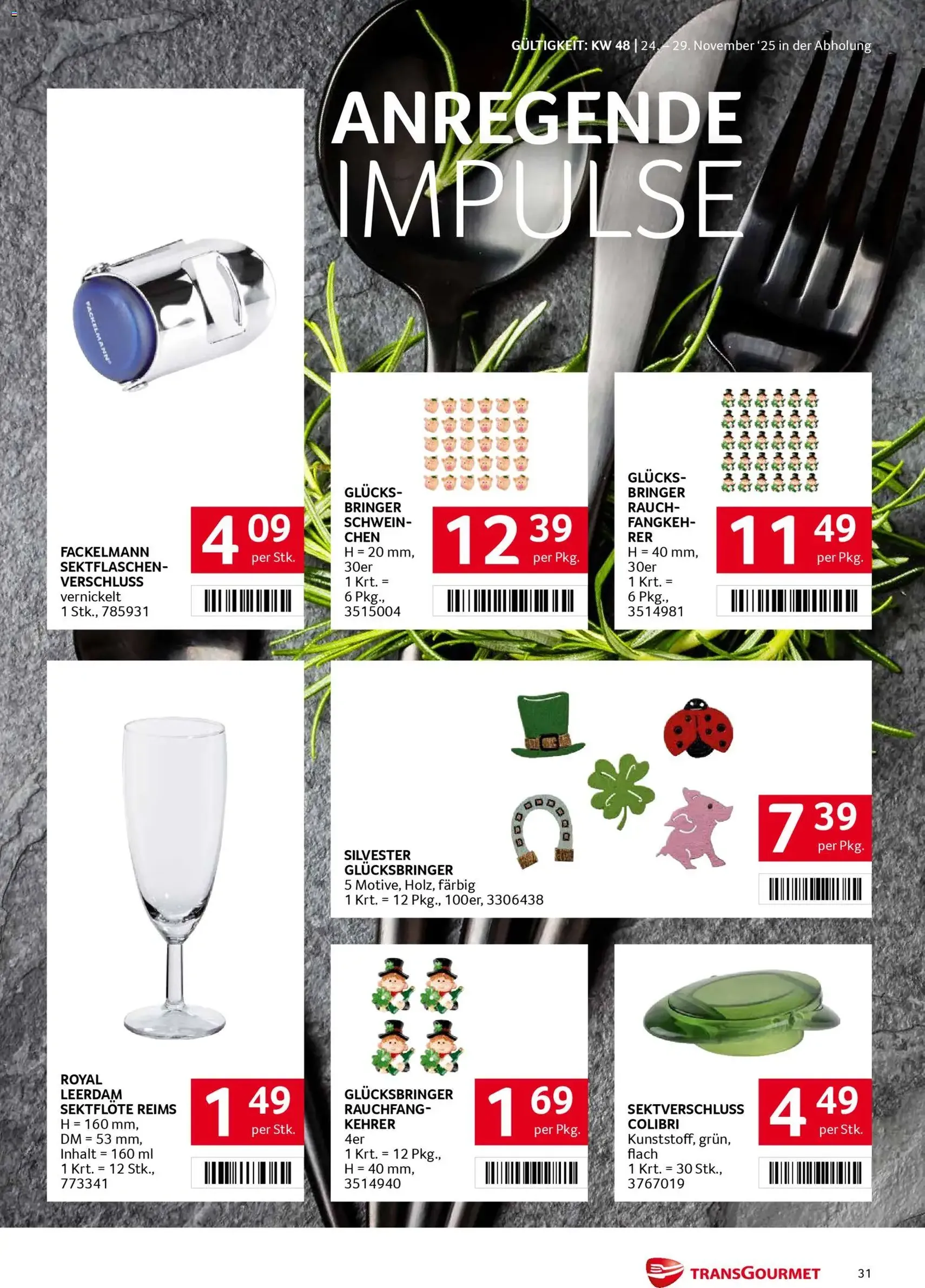 Transgourmet Flugblatt - Gültiger Prospekt ab 24.11.2025, Seite 31 von insgesamt 32