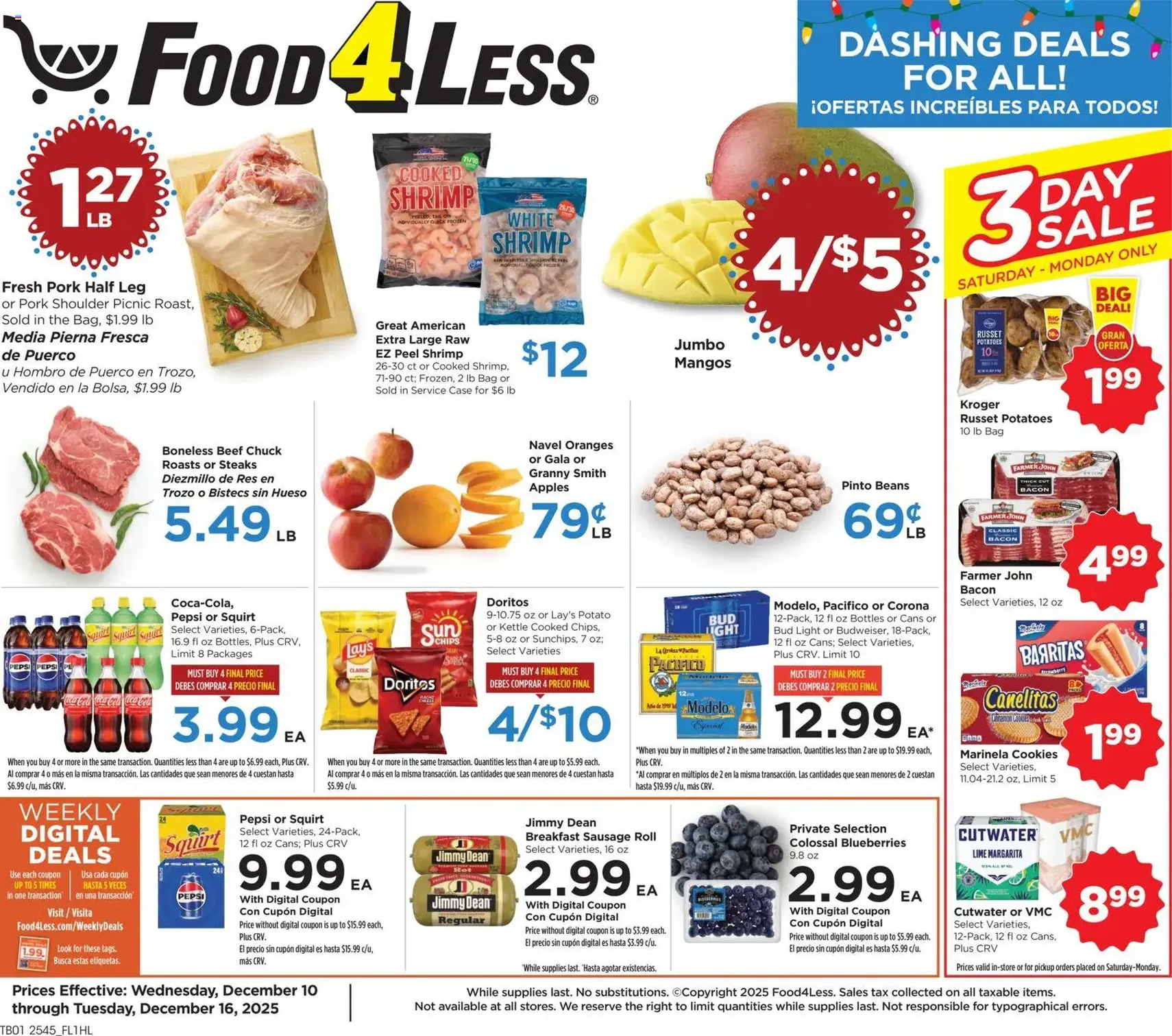Food 4 Less Weekly Ad - valid flyer from 12/10/2025, page 1 of 7