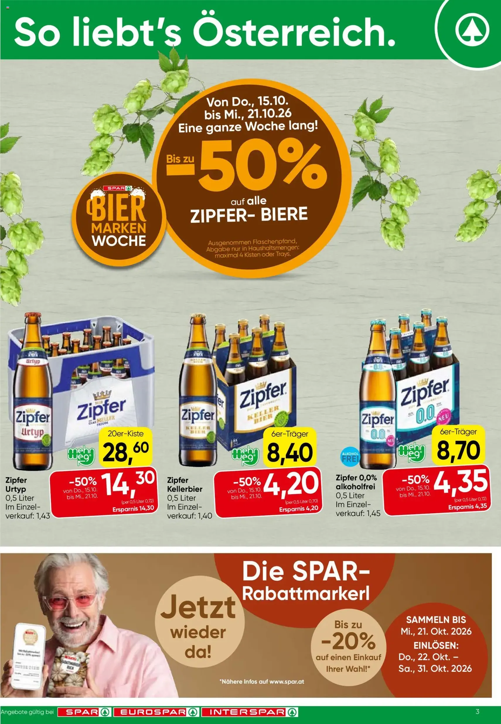 Spar Flugblatt - Gültiger Prospekt ab 15.10.2026, Seite 3 von insgesamt 18