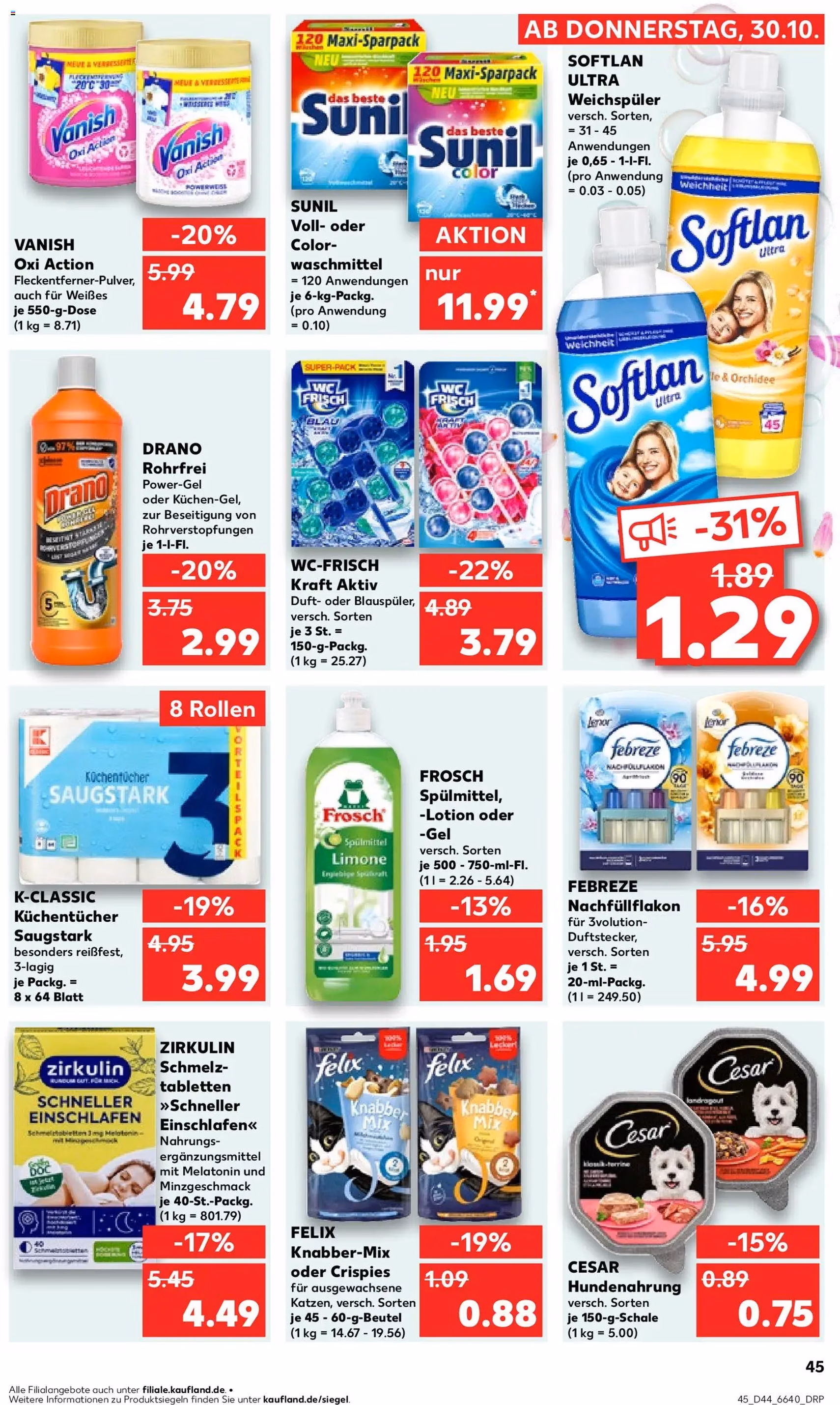 Kaufland Prospekt - Gültiger Prospekt ab 30.10.2025, Seite 45 von insgesamt 71 Kaufland Prospekt - Gültiger Prospekt ab 30.10.2025, Seite 45 von insgesamt 71