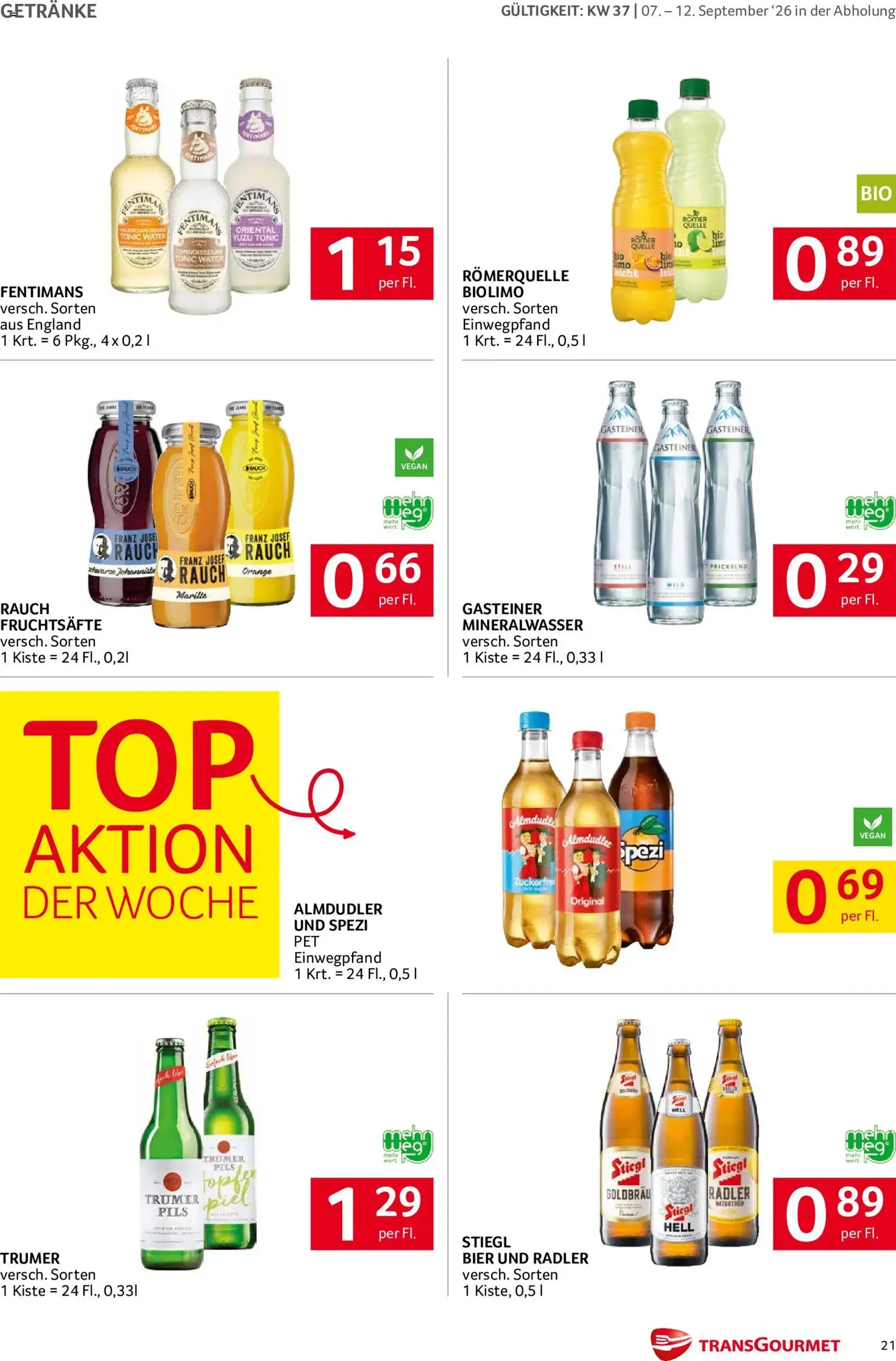 Transgourmet Flugblatt - Gültiger Prospekt ab 07.09.2026, Seite 21 von insgesamt 32