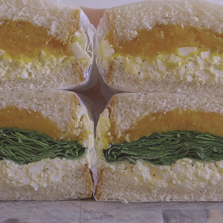 Recipe preview Healthy Halloween sweet pumpkin egg sandwich recipe