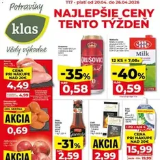 Klas leták - náhľad letáku platný od 20.04.2026