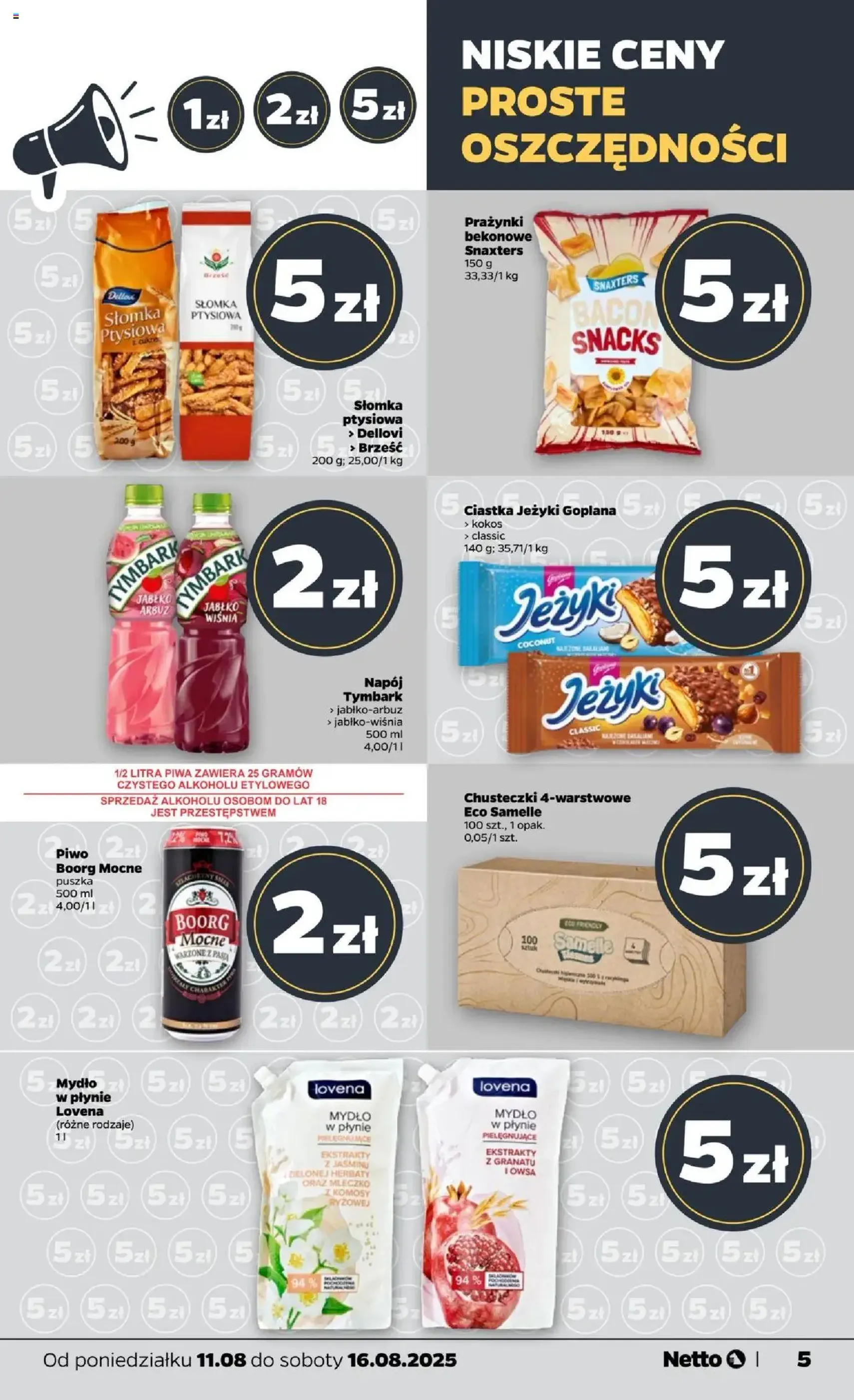Netto gazetka - Spożywcza - ważny gazetka od 11.08.2025 strona 5 z 29 Netto gazetka - Spożywcza - ważny gazetka od 11.08.2025 strona 5 z 29