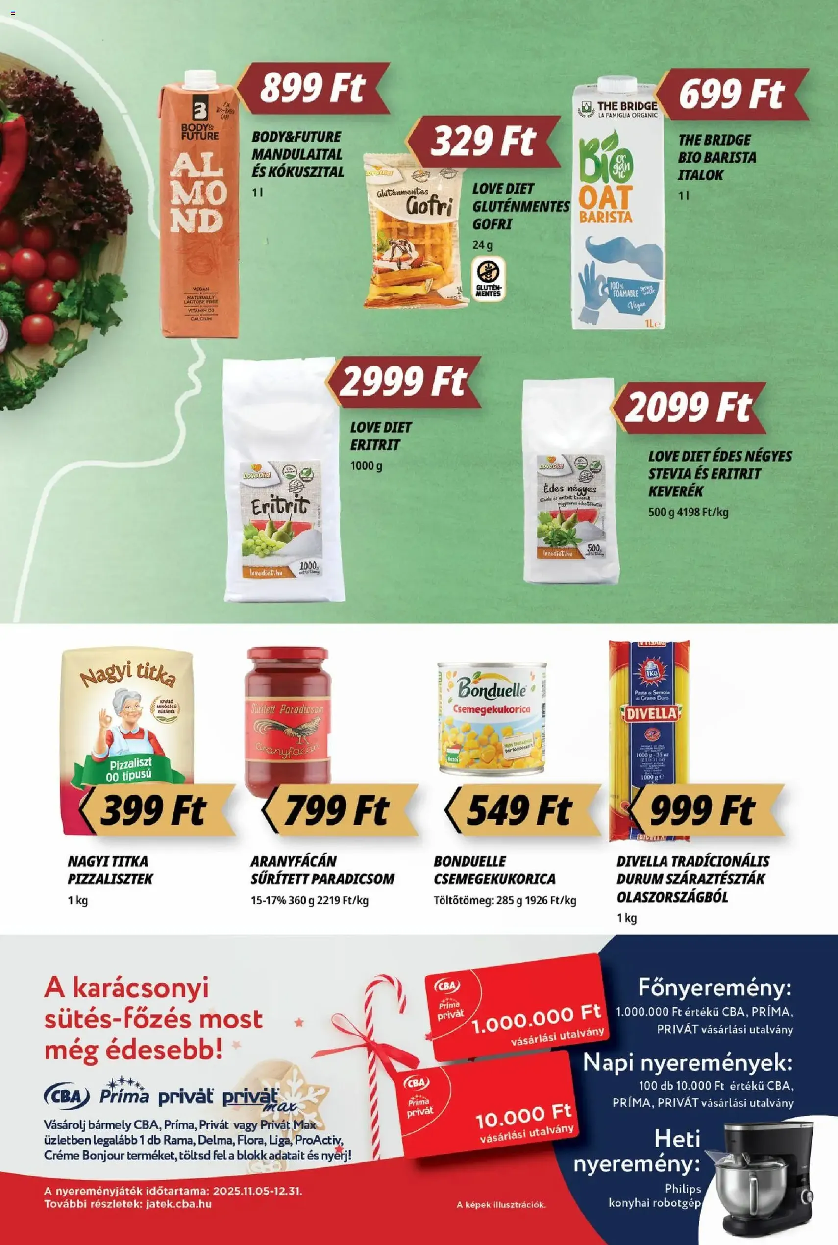 CBA Príma Akciós újság - 2025.11.20. érvényes szórólap 5 oldal 12 oldalból