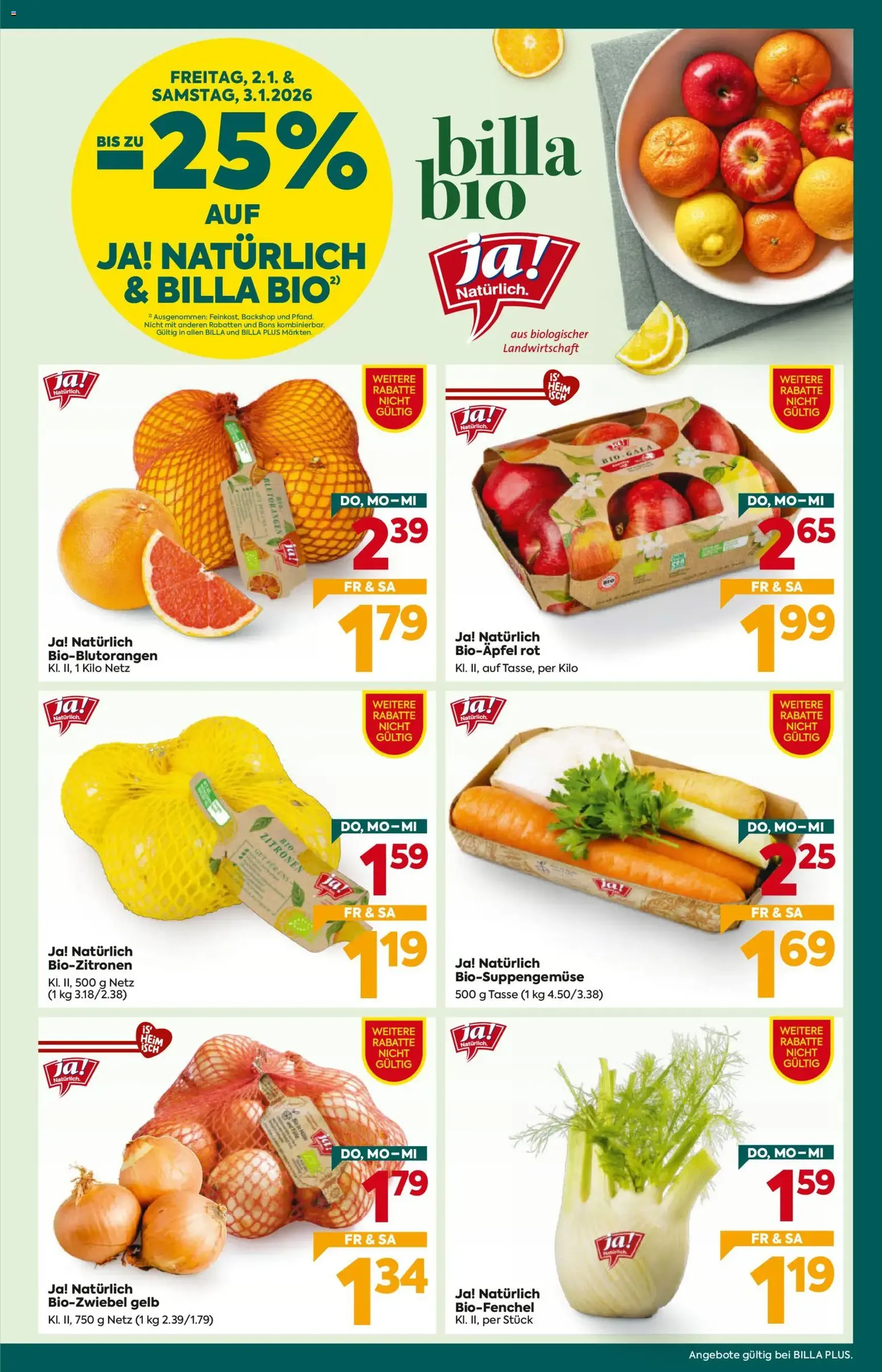 Billa Plus Flugblatt - Gültiger Prospekt ab 02.01.2026, Seite 4 von insgesamt 19