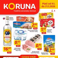 Koruna leták - náhľad letáku platný od 09.01.2026