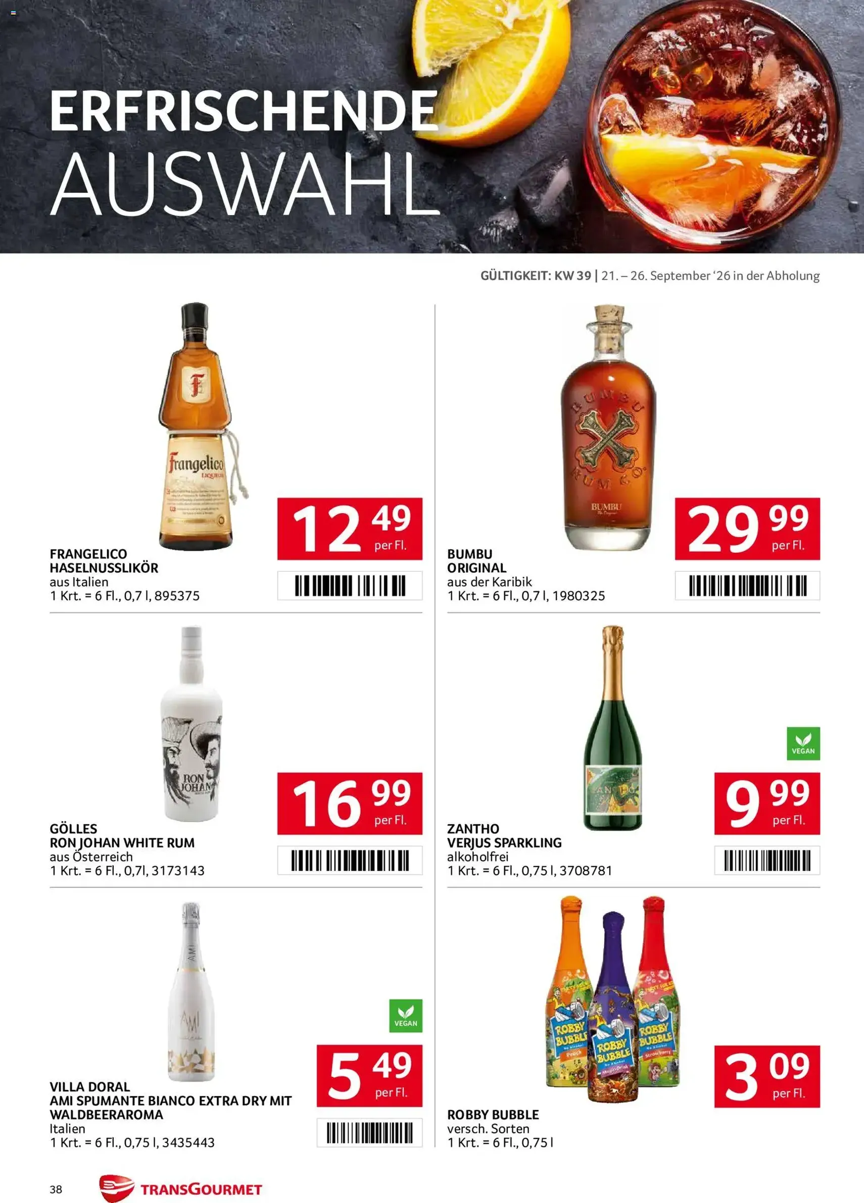 Transgourmet Flugblatt - Gültiger Prospekt ab 20.09.2026, Seite 36 von insgesamt 38