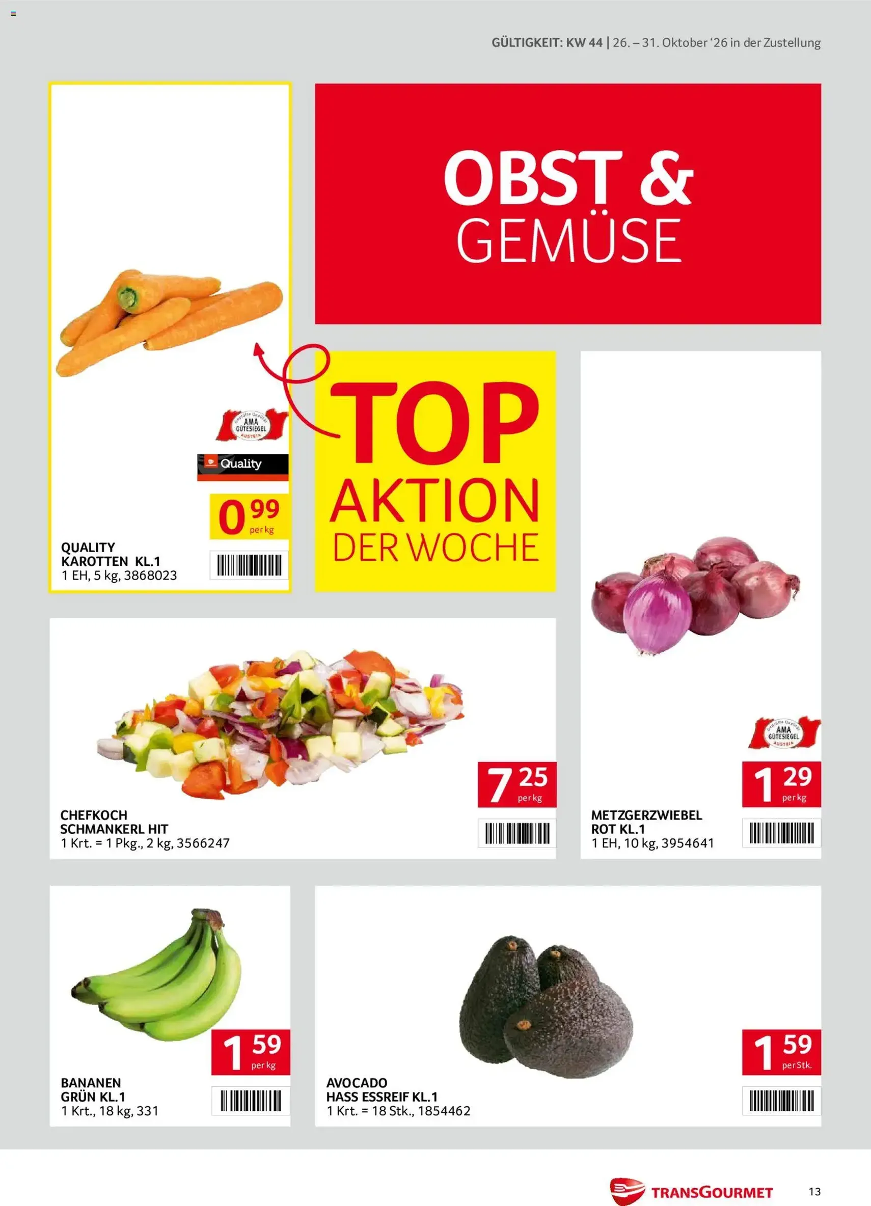Transgourmet Flugblatt - Gültiger Prospekt ab 26.10.2026, Seite 13 von insgesamt 28