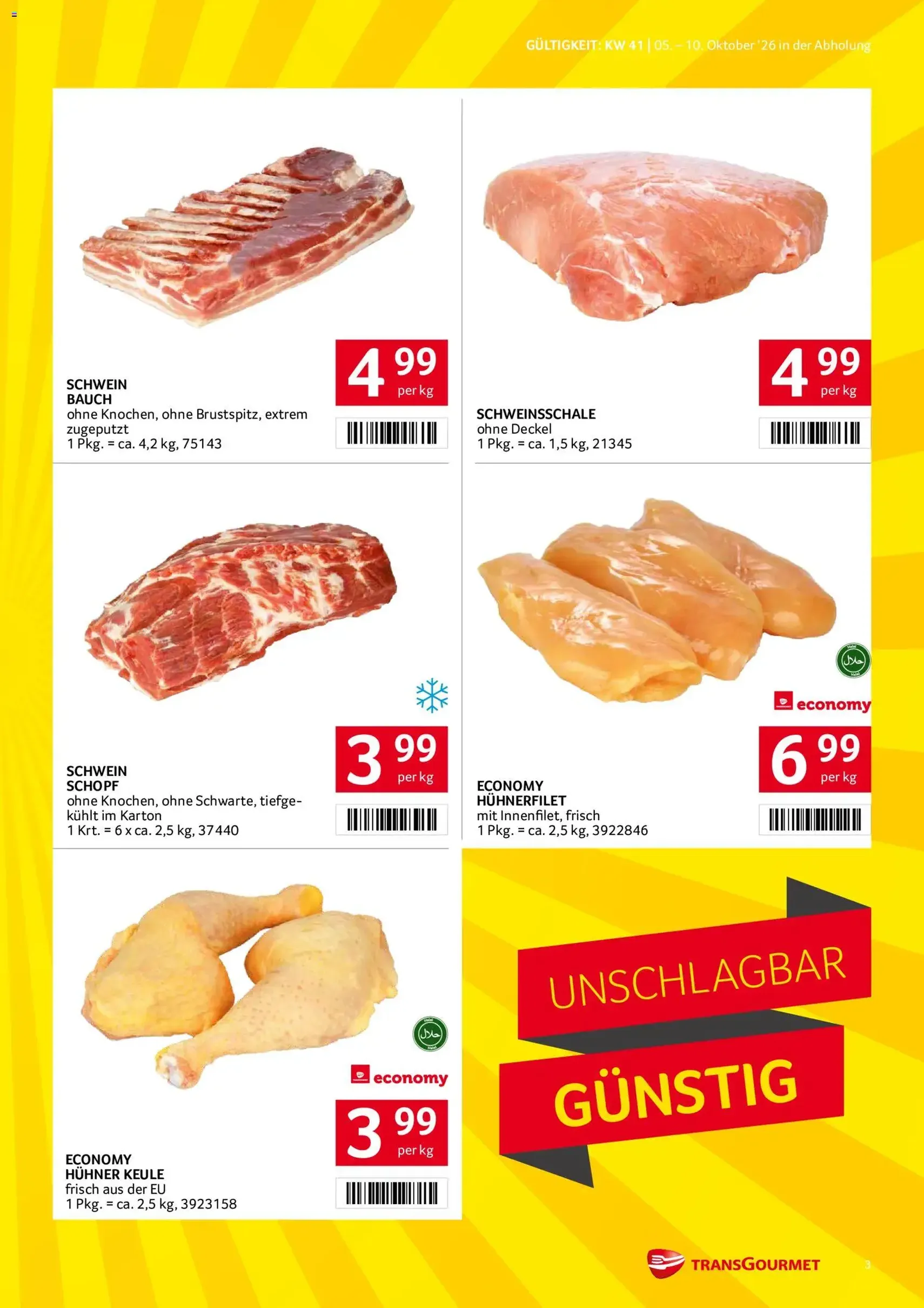 Transgourmet Flugblatt - Gültiger Prospekt ab 05.10.2026, Seite 3 von insgesamt 28