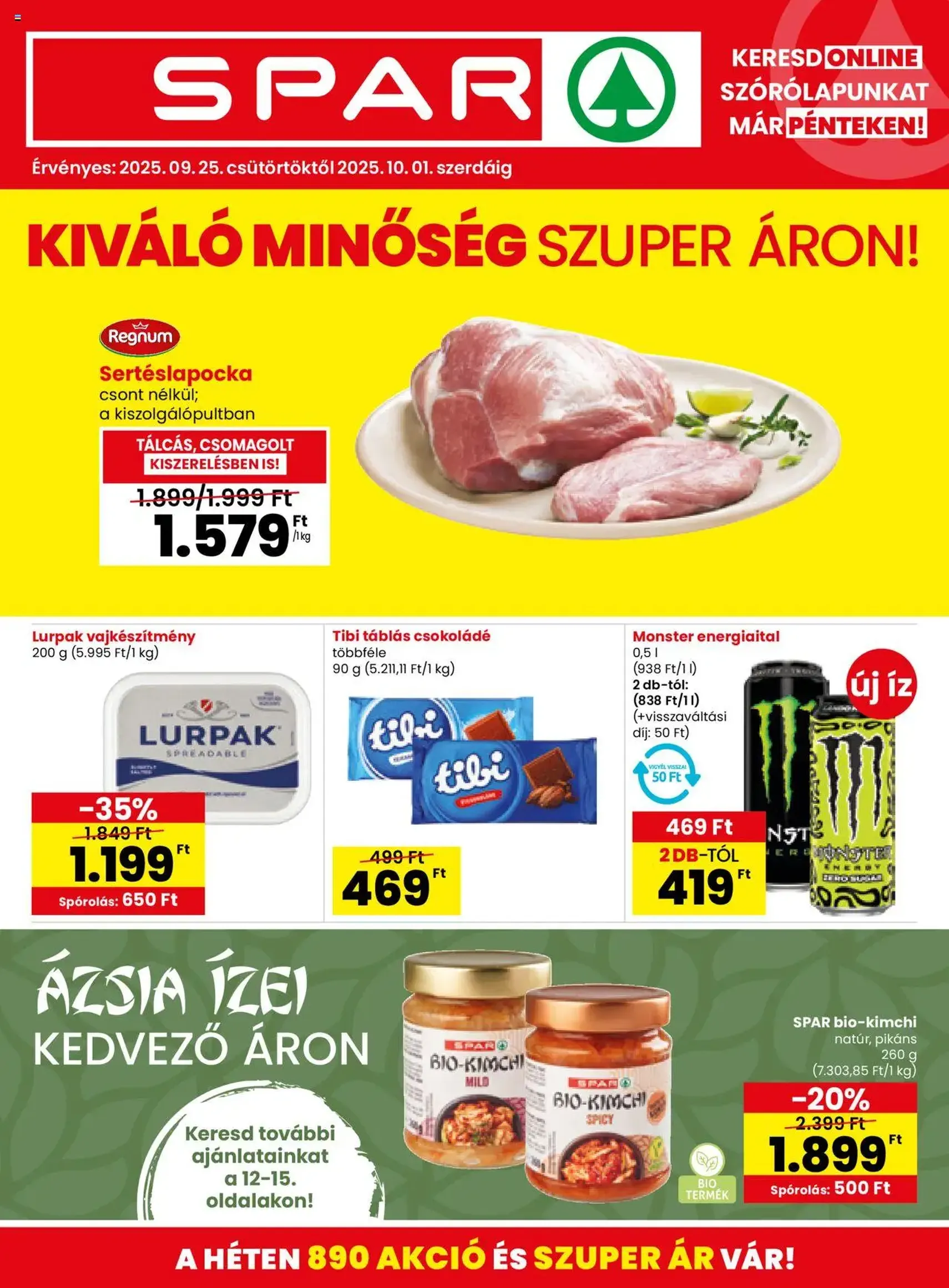 Spar Akciós újság - 2025.09.25. érvényes szórólap 1 oldal 24 oldalból