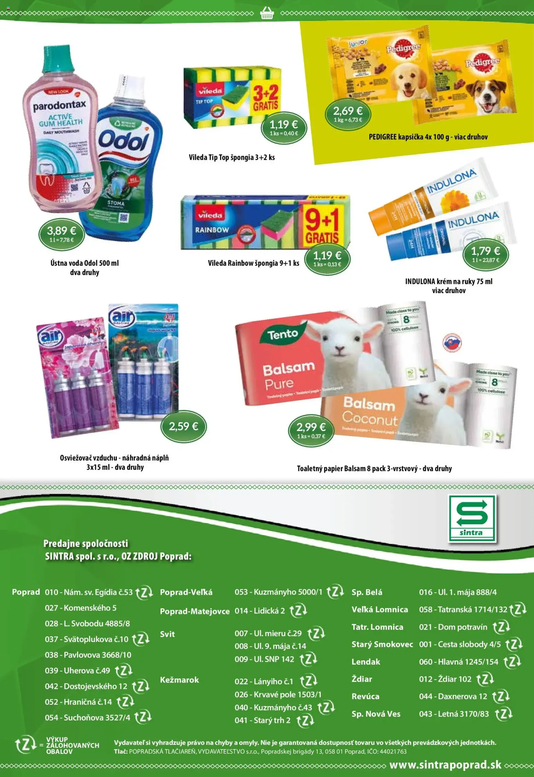 Sintra leták - platný leták od 22.01.2026 strana 10 z 10