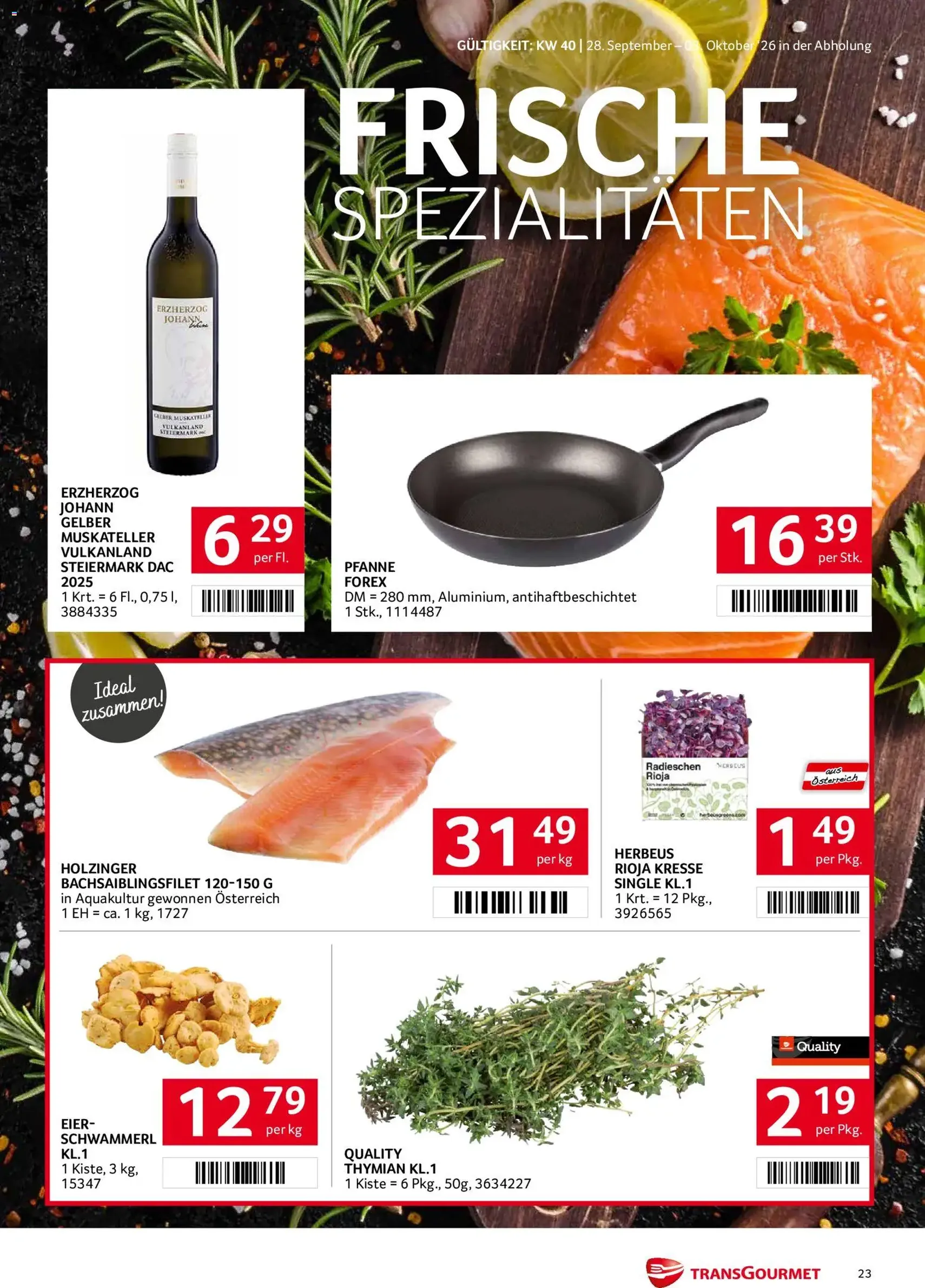 Transgourmet Flugblatt - Gültiger Prospekt ab 28.09.2026, Seite 23 von insgesamt 28