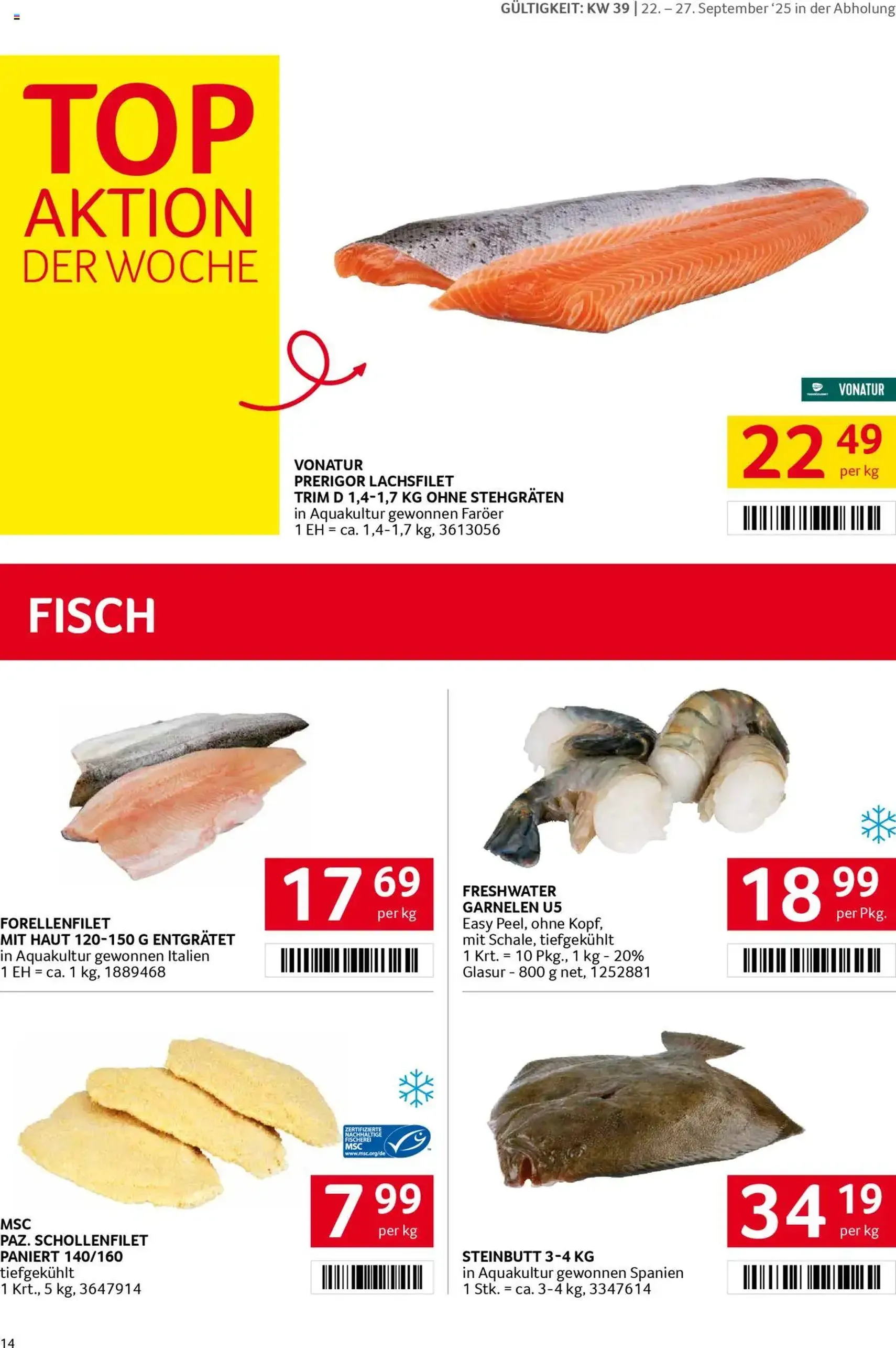 Transgourmet Flugblatt - Gültiger Prospekt ab 22.09.2025, Seite 12 von insgesamt 30 Transgourmet Flugblatt - Gültiger Prospekt ab 22.09.2025, Seite 12 von insgesamt 30