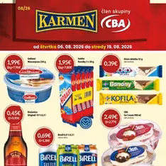 KARMEN CBA leták - náhľad letáku platný od 06.08.2026