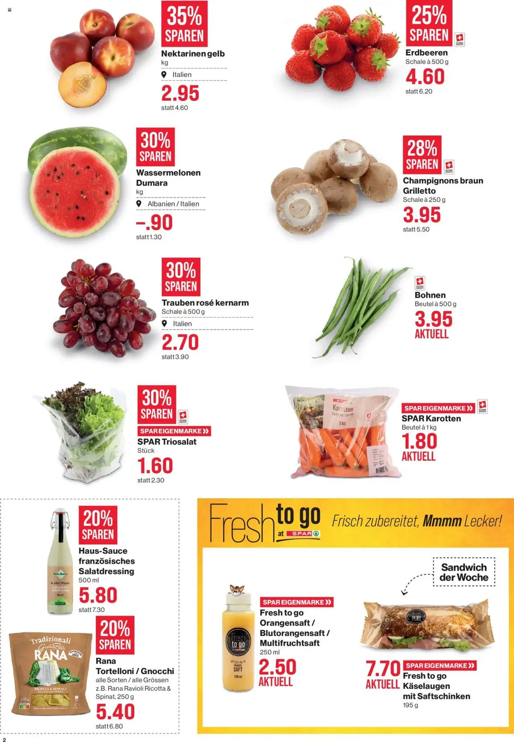 SPAR Aktionen - Gültiger Prospekt ab 30.07.2025, Seite 2 von insgesamt 20 SPAR Aktionen - Gültiger Prospekt ab 30.07.2025, Seite 2 von insgesamt 20