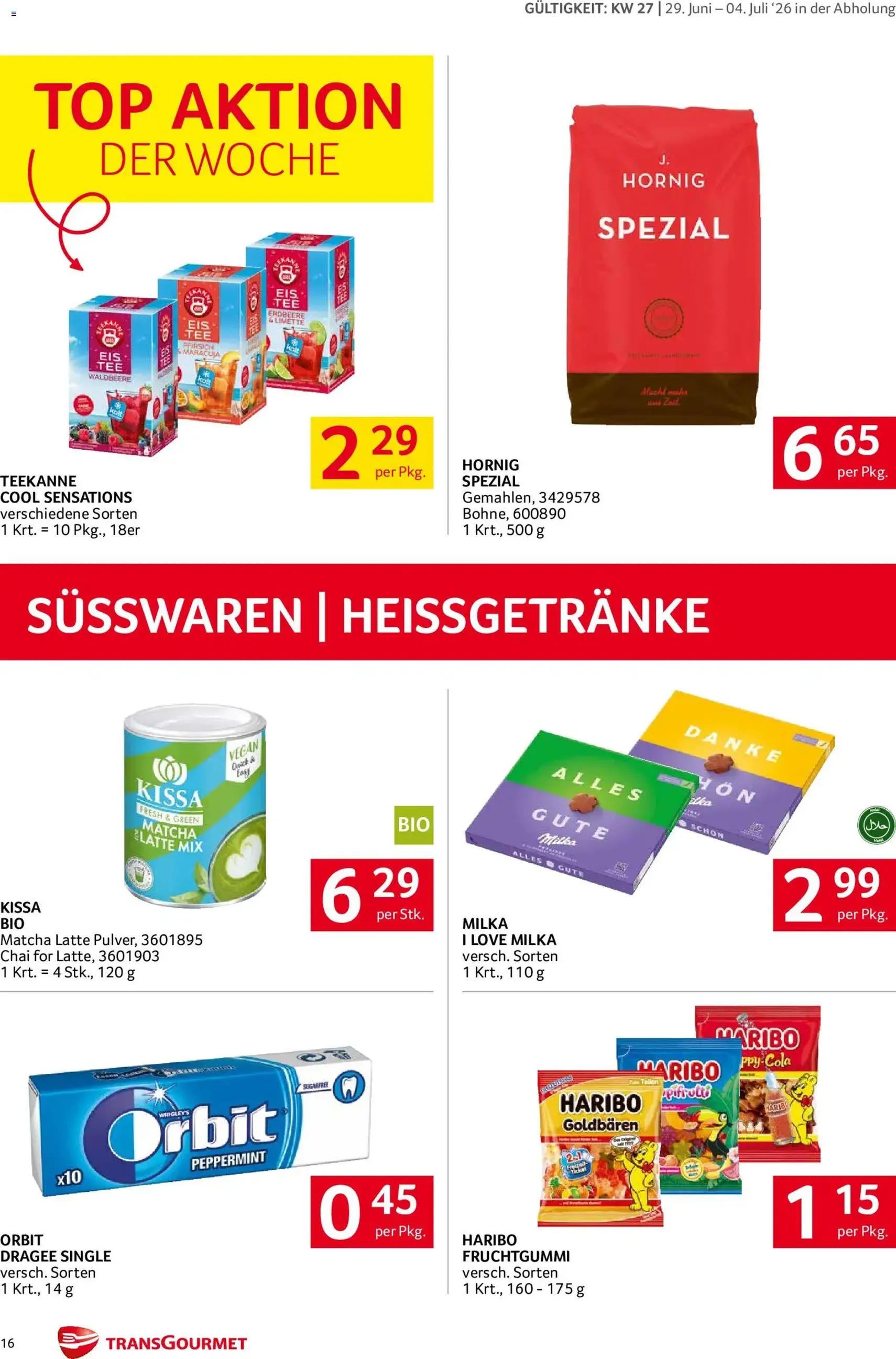Transgourmet Flugblatt - Gültiger Prospekt ab 29.06.2026, Seite 16 von insgesamt 28