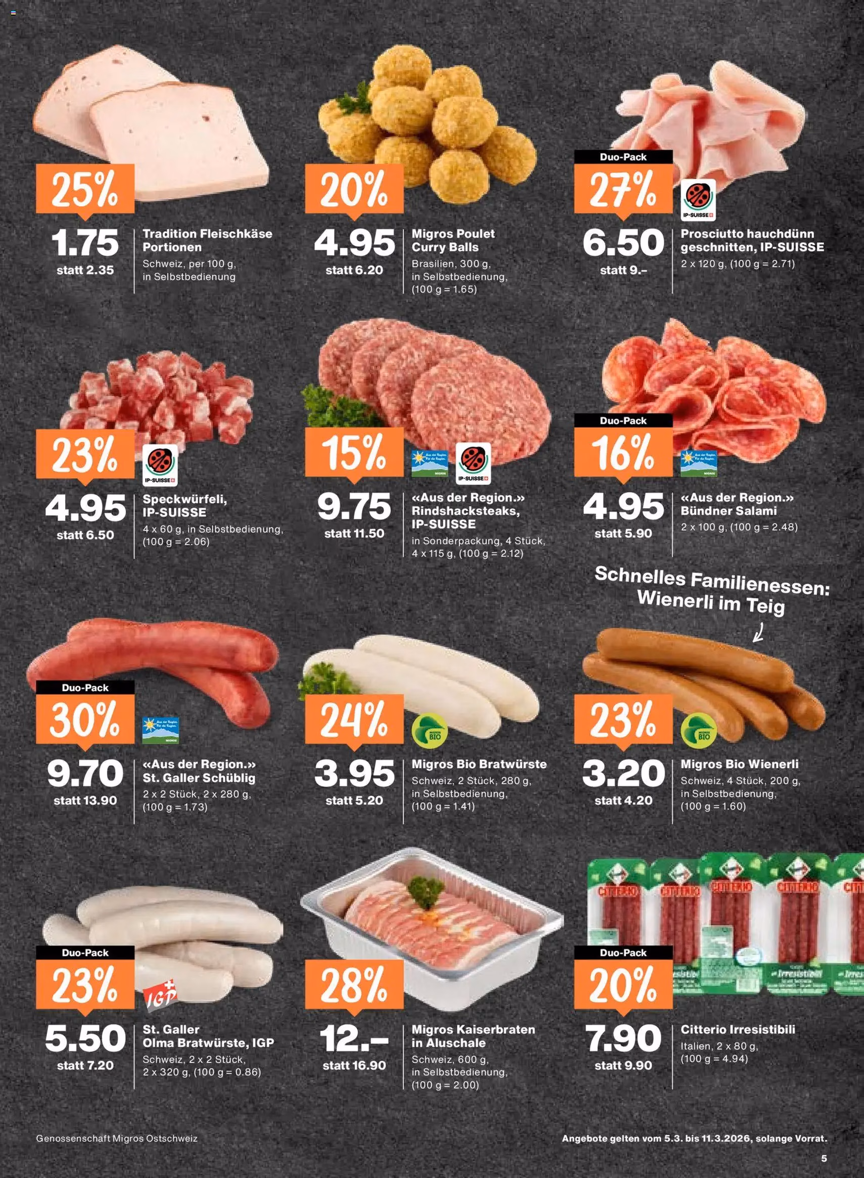 Migros aktionen - Gültiger Prospekt ab 03.03.2026, Seite 5 von insgesamt 24