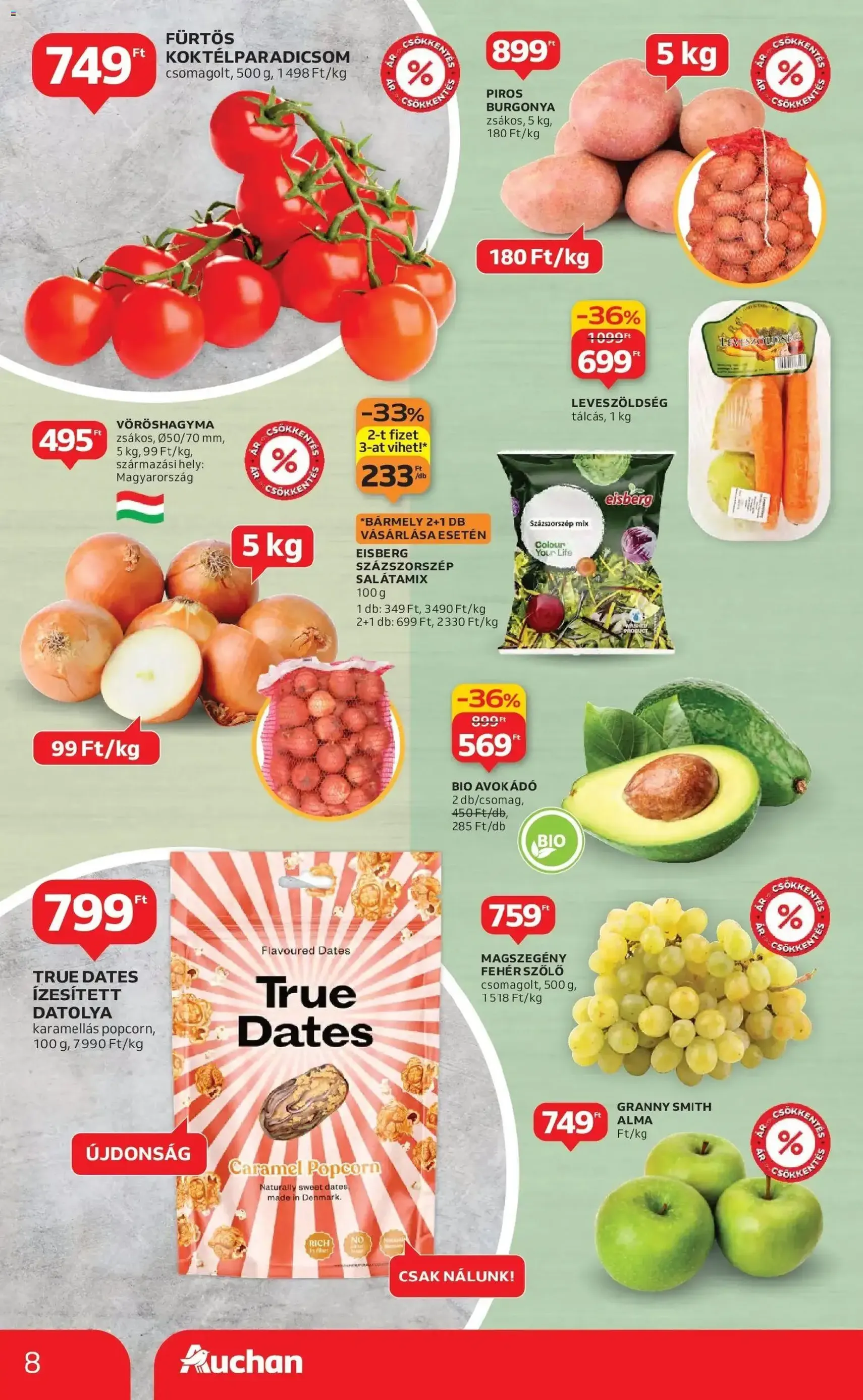 Auchan Akciós újság - 2026.01.29. érvényes szórólap 8 oldal 38 oldalból