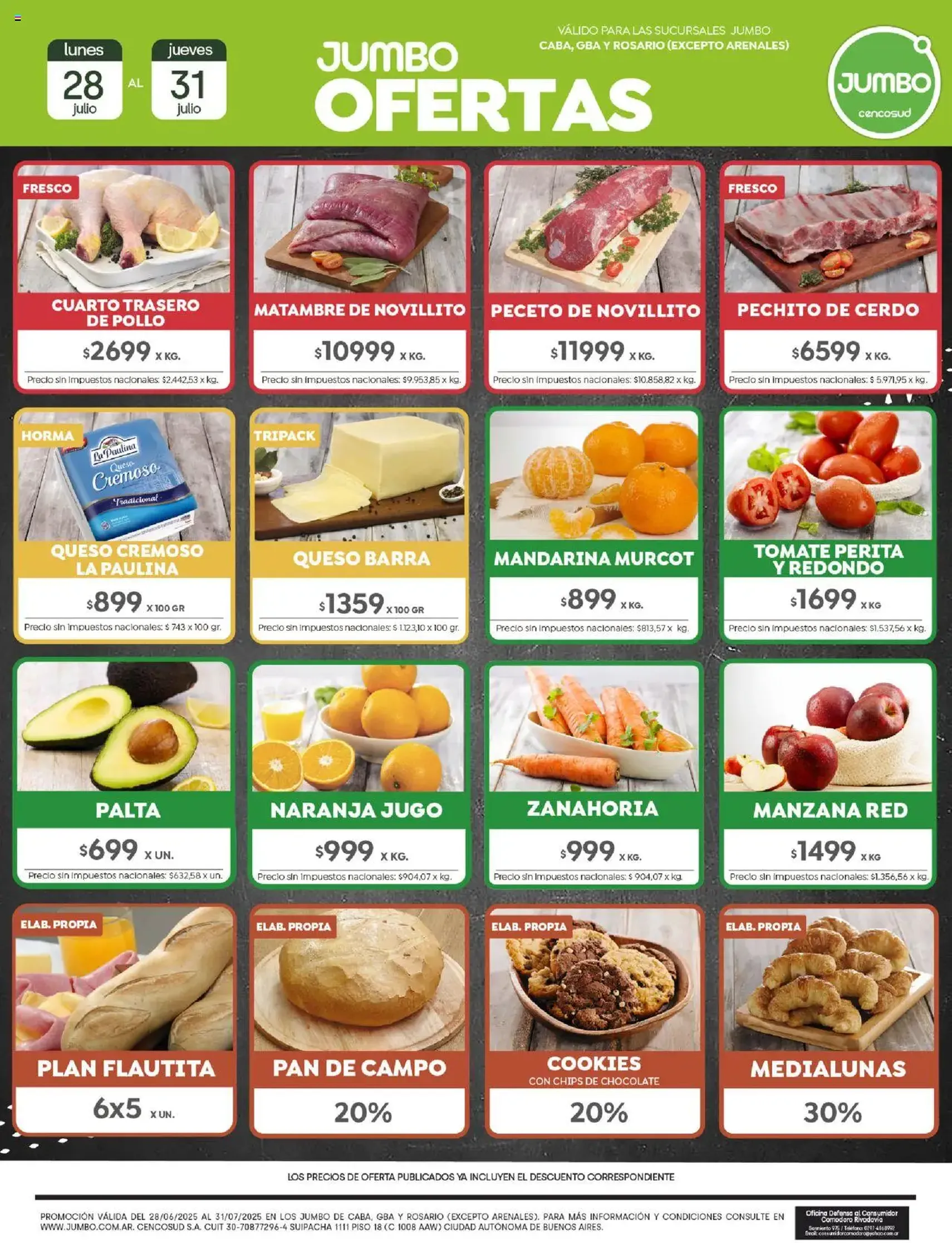 Jumbo ofertas - folleto válido desde 28/07/2025 página 1 de 2