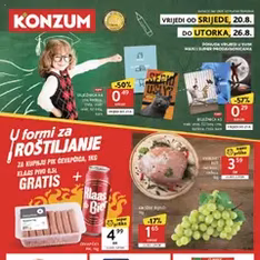 Konzum HR Akciós újság - szórólap előnézete érvényes 2025.08.20. -tól