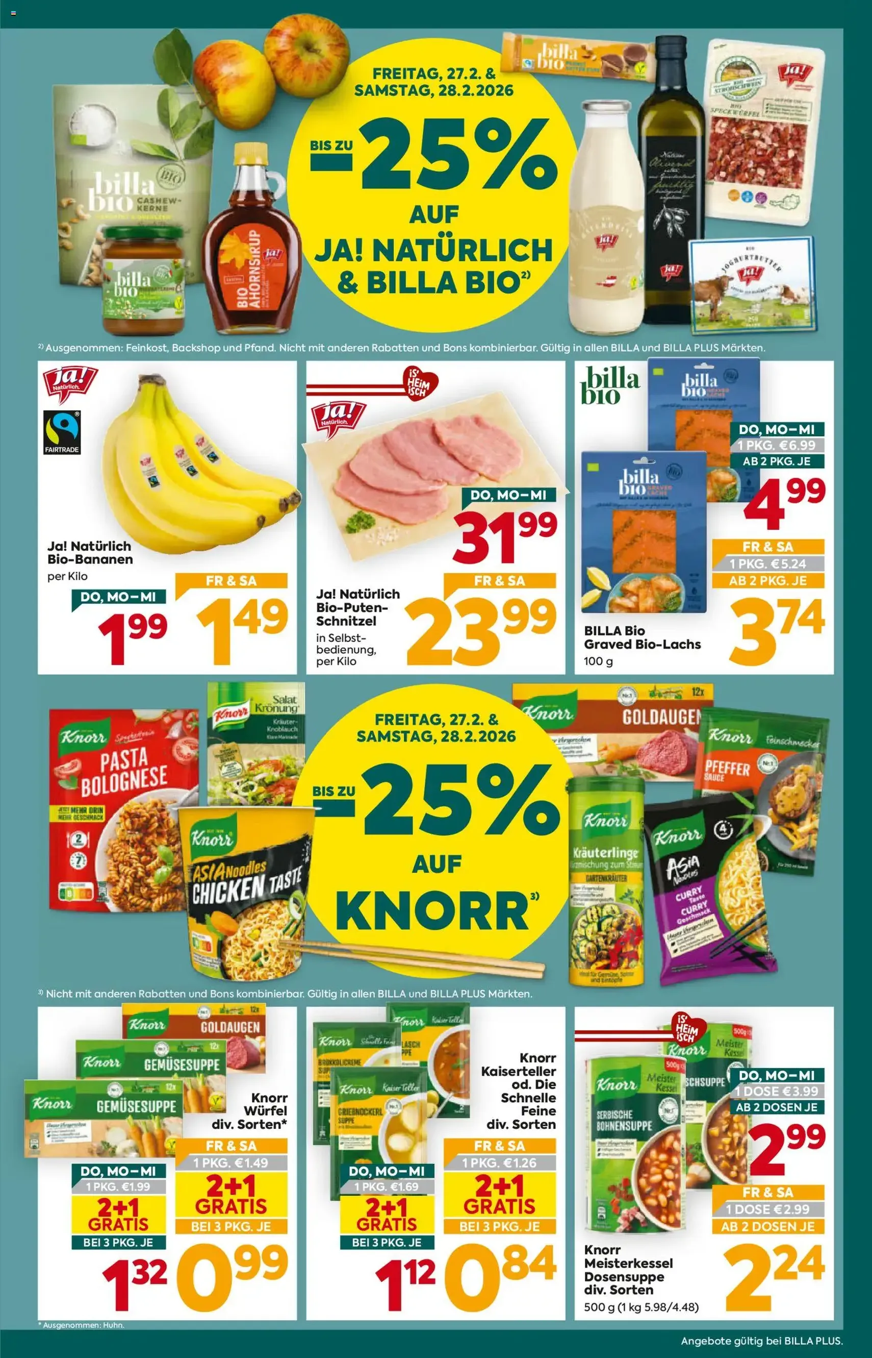 Billa Plus Flugblatt - Gültiger Prospekt ab 26.02.2026, Seite 3 von insgesamt 16