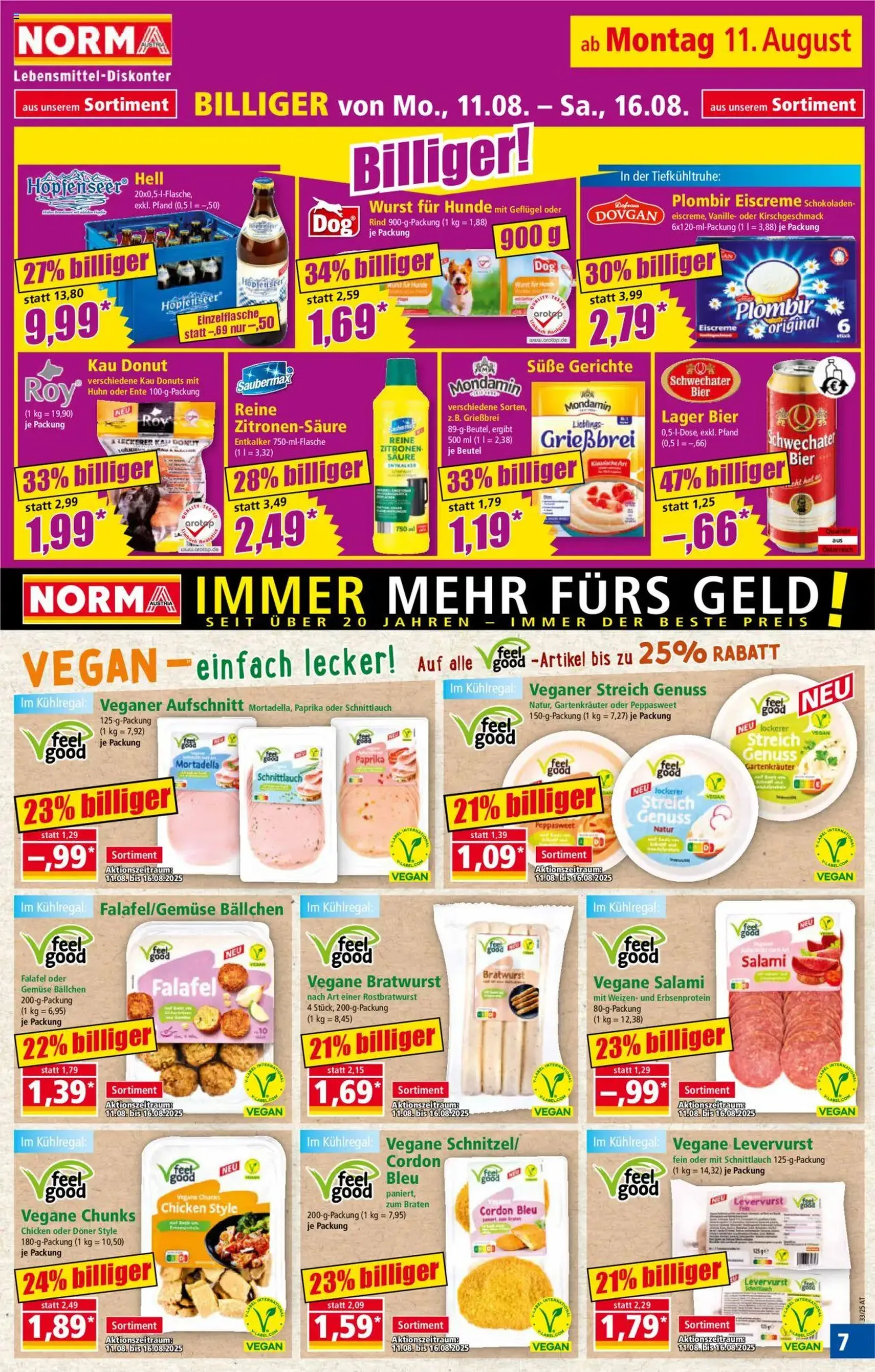 Norma Flugblatt - Gültiger Prospekt ab 11.08.2025, Seite 7 von insgesamt 20 Norma Flugblatt - Gültiger Prospekt ab 11.08.2025, Seite 7 von insgesamt 20