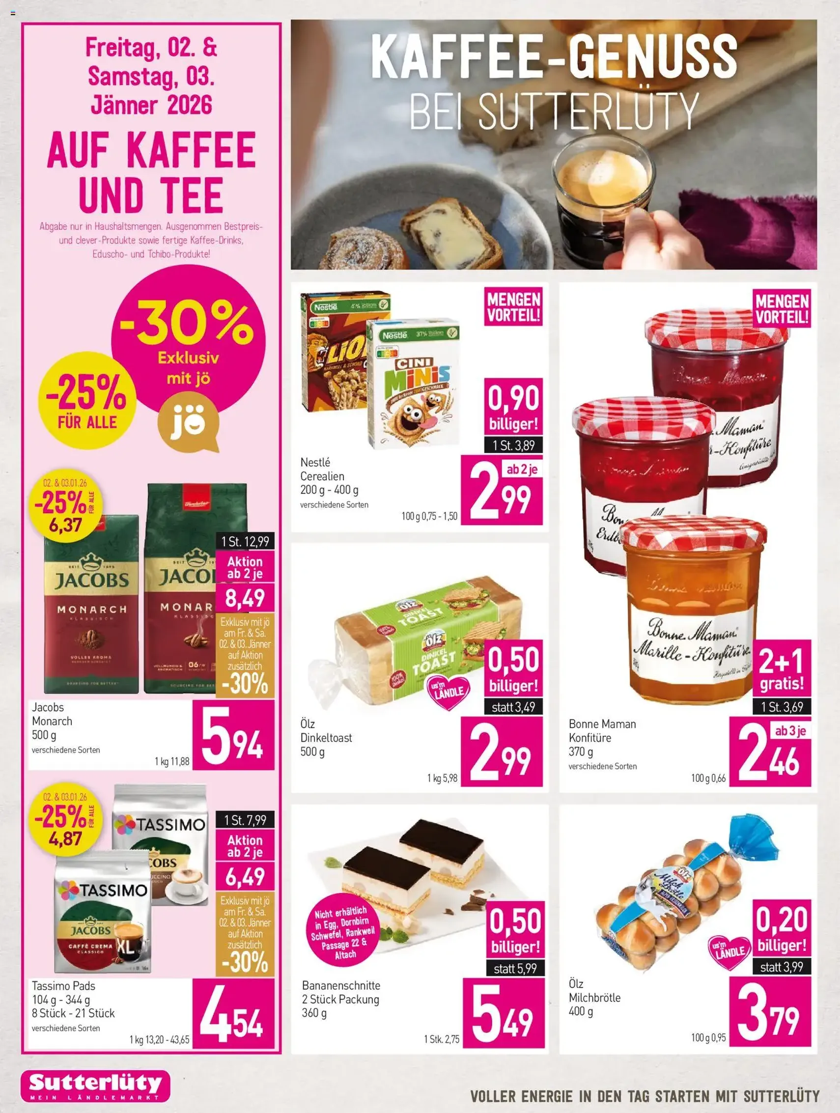 Sutterlüty Flugblatt - Gültiger Prospekt ab 02.01.2026, Seite 14 von insgesamt 20