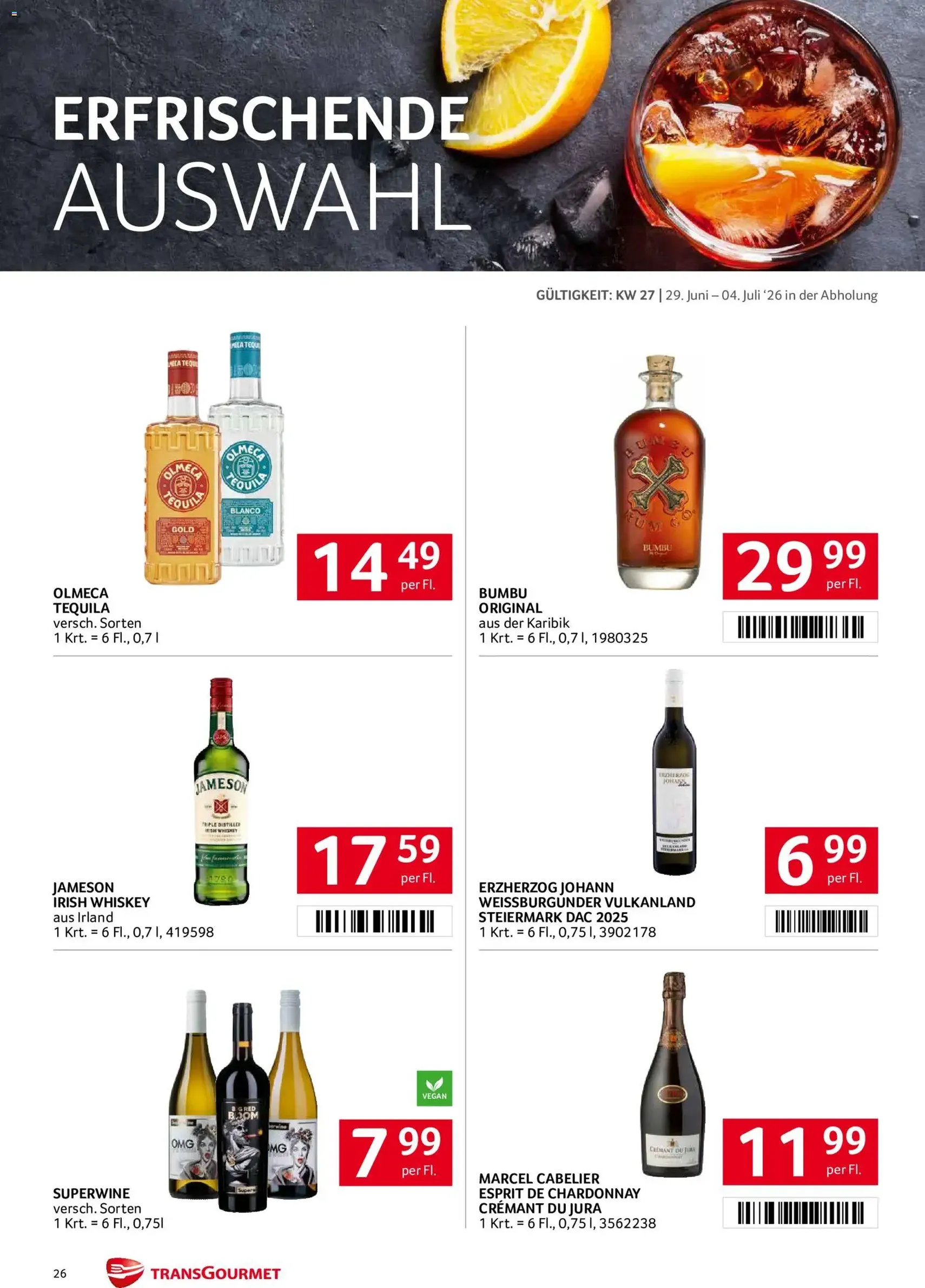 Transgourmet Flugblatt - Gültiger Prospekt ab 29.06.2026, Seite 26 von insgesamt 28