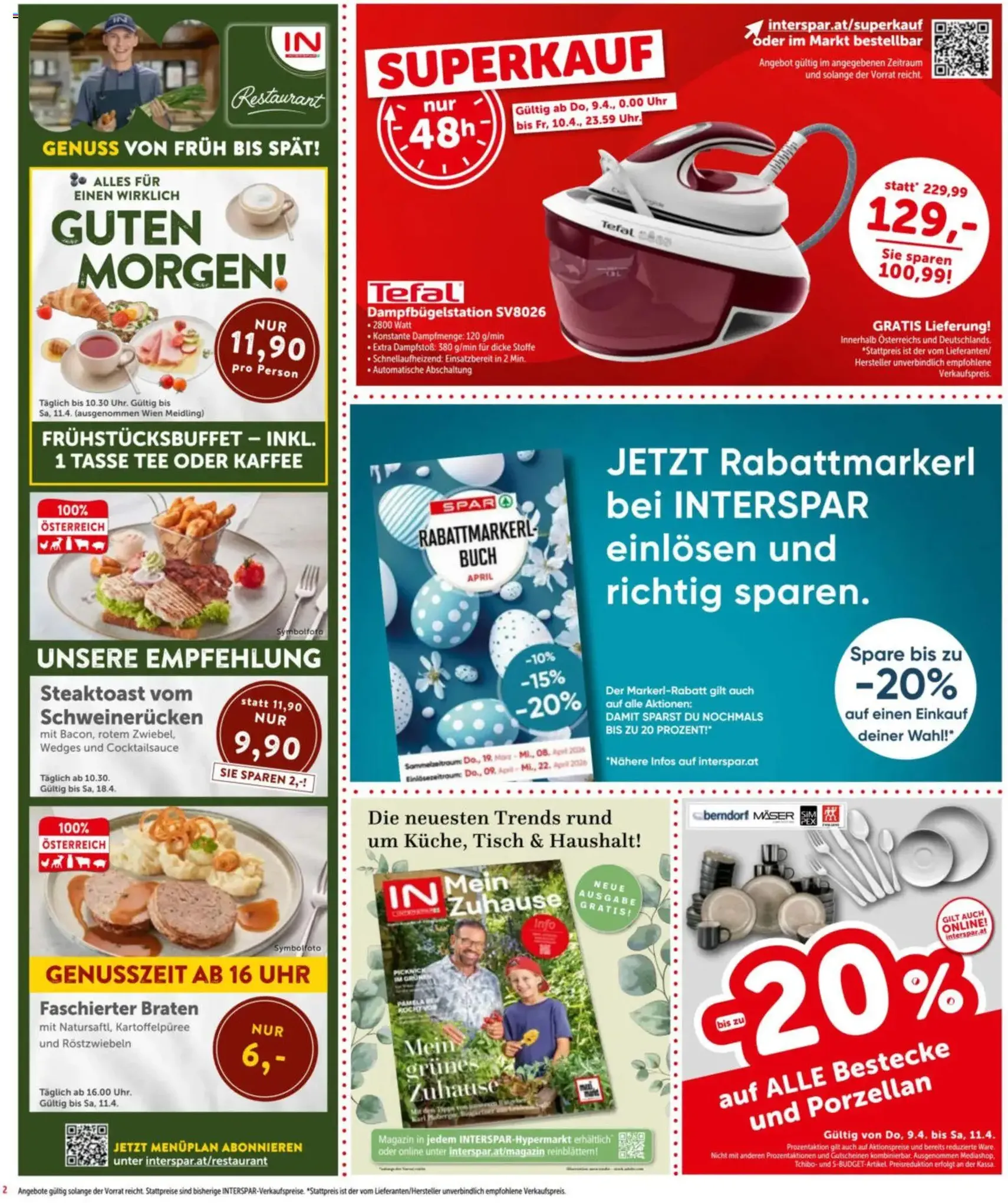 Interspar - Flugblatt - Gültiger Prospekt ab 09.04.2026, Seite 2 von insgesamt 24