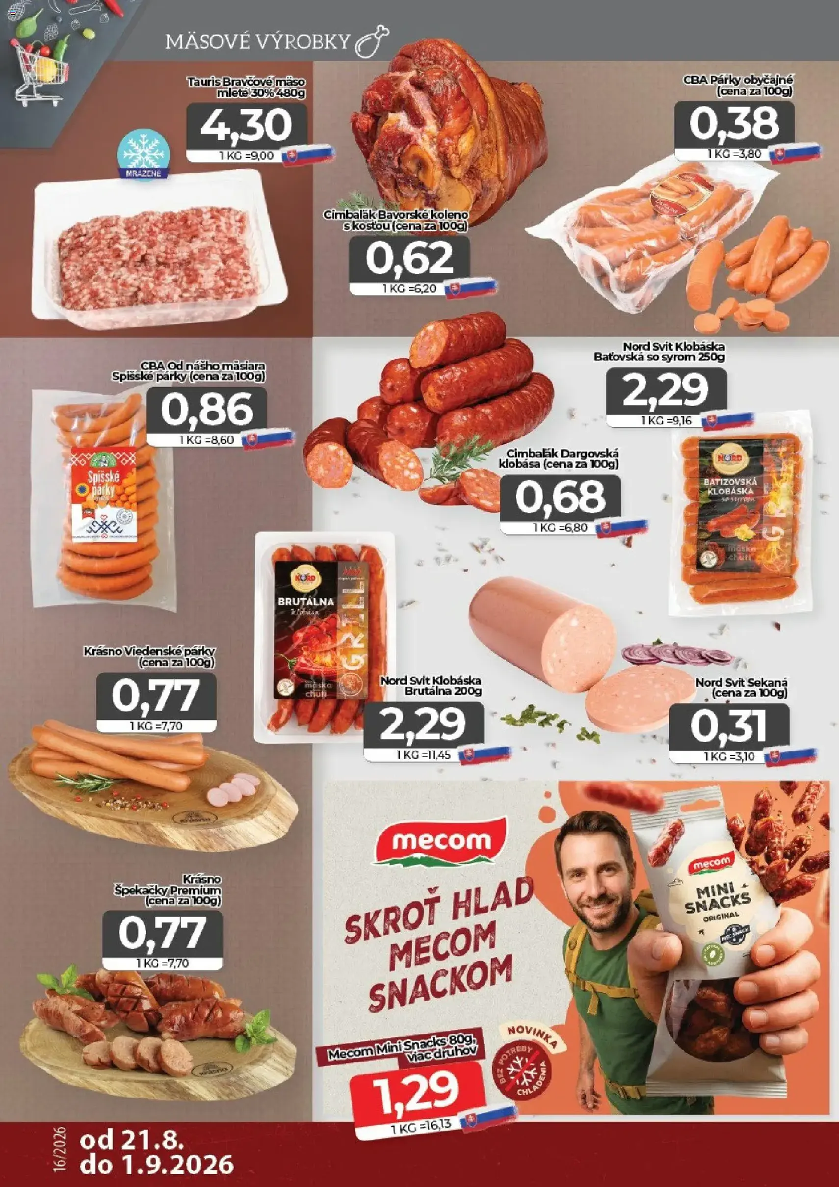CBA Komfos leták - platný leták od 21.08.2026 strana 2 z 16