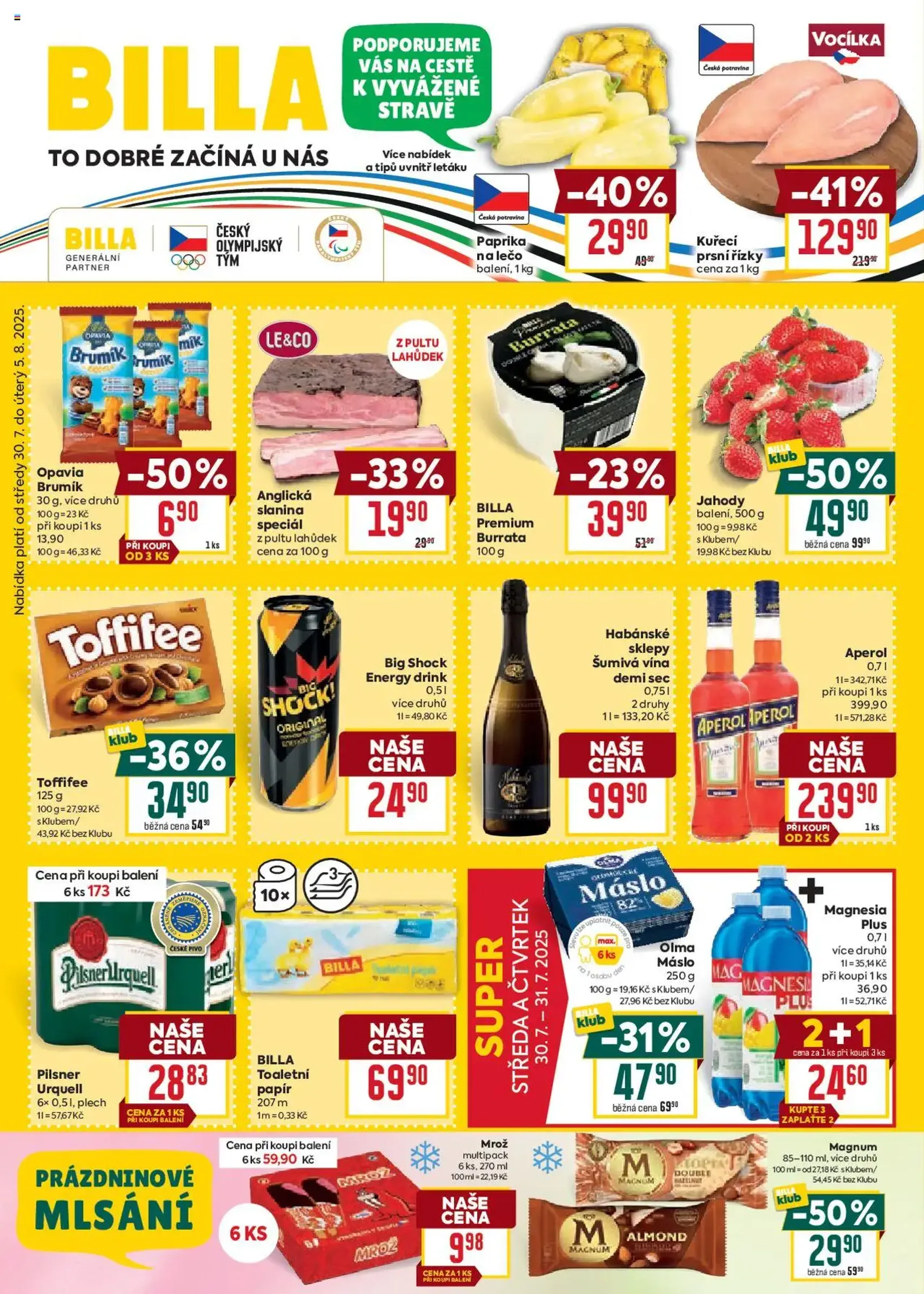 Billa Velký leták - platný leták od 30.07.2025 strana 1 z 36