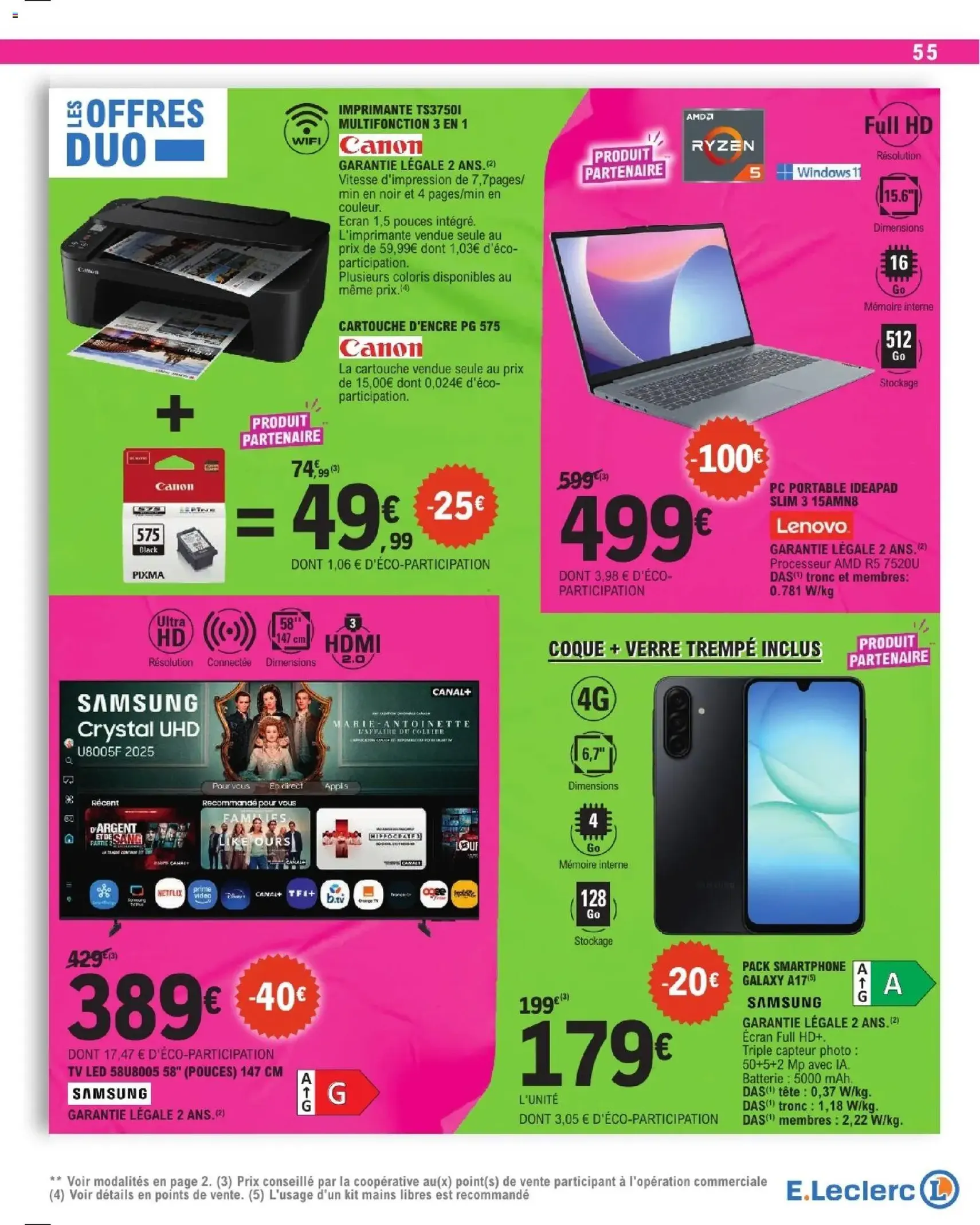 E.Leclerc catalogue de la semaine 16 - brochure valable à partir du 14/04/2026, page 55 sur 56